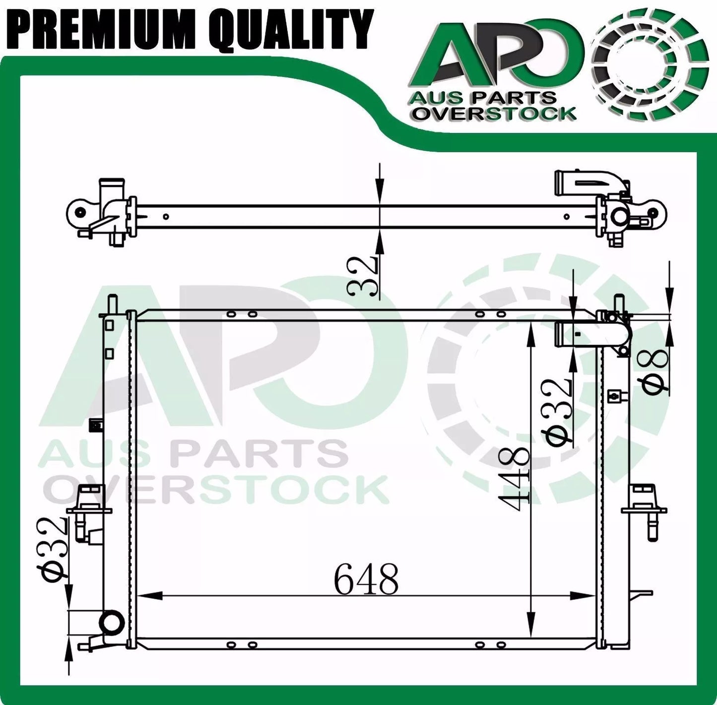 Radiator for ROVER 75 RJ 1.8L 1.8T 2.0L 2.0D 2.5L 4.6L 3/1999-On