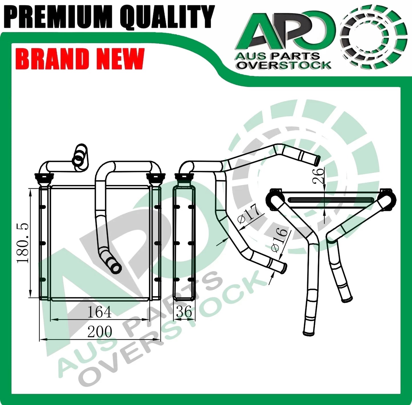 Heater Core SUBARU OUTBACK LIBERTY BH 1998-8/2003