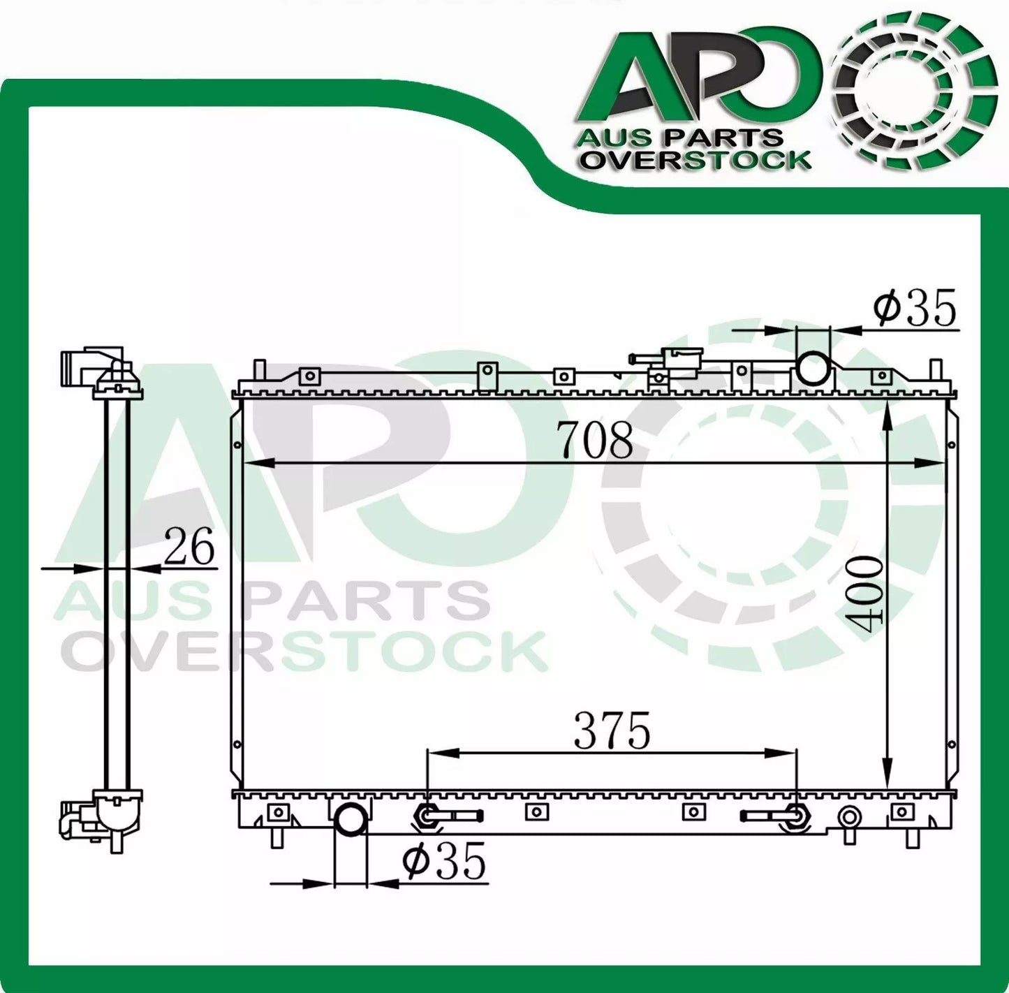 Radiator for Mitsubishi MAGNA TE-TW / VERADA KE KW 6/1996-8/2005 Auto Manual