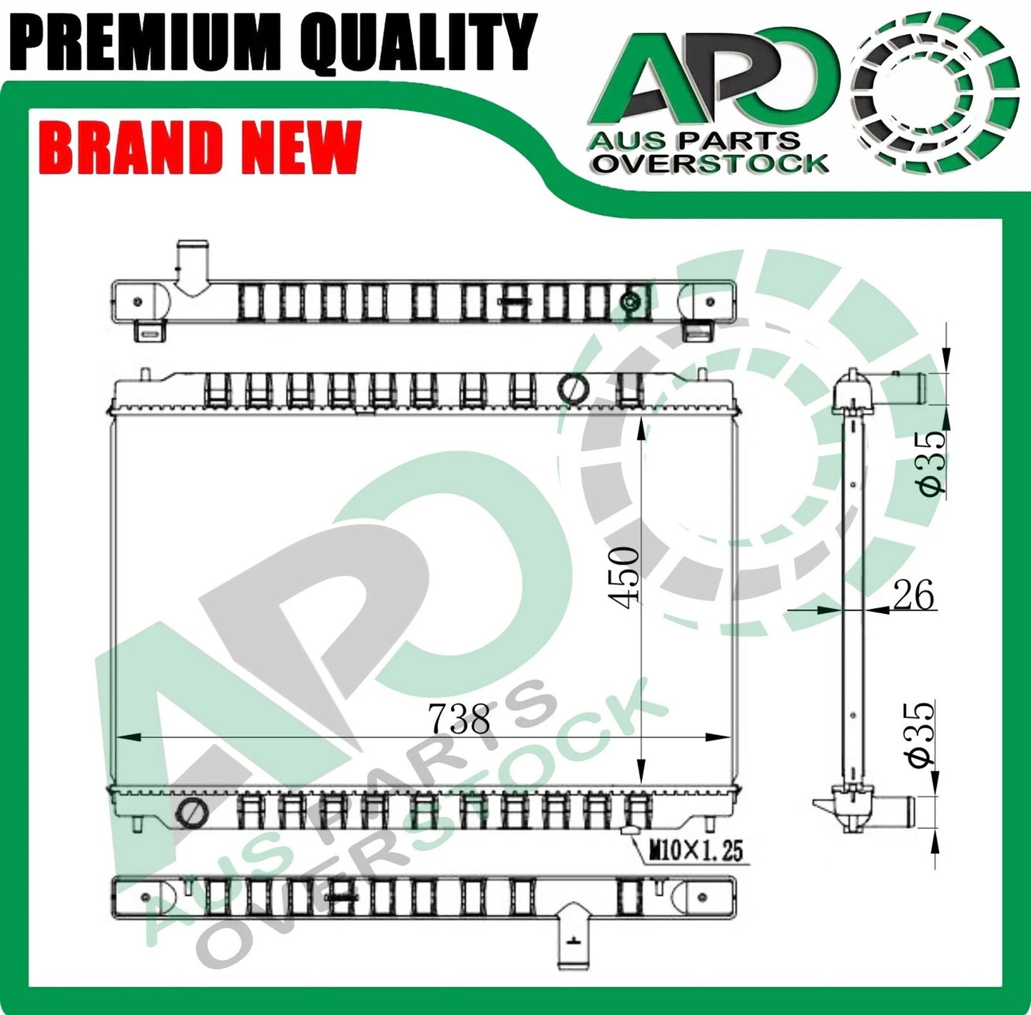 Radiator for NISSAN GTR GT-R R35 3.8L VR38DE Petrol 2008-2014