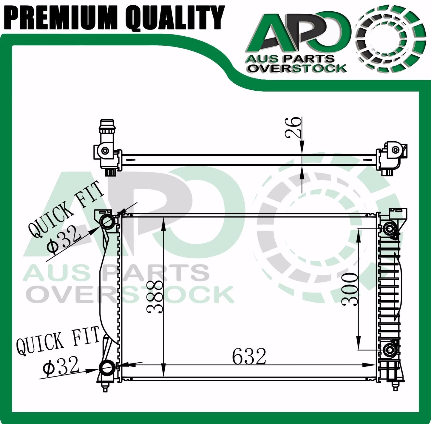 Radiator For AUDI A4 S4 B6 B7 1.8T 2.0L 2.0T Petrol 2.0T 1.9T Diesel 00-08