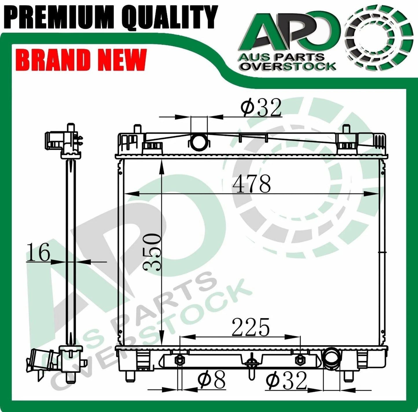 Radiator for TOYOTA Yaris NPC90 NPC91 NPC130 NPC131 Auto Manual 2005-ON