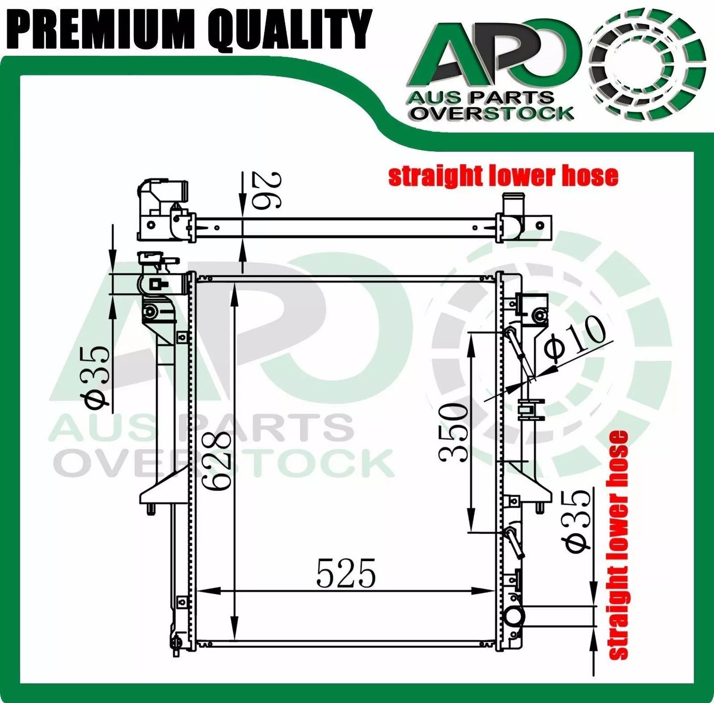 Radiator For Mitsubishi Triton ML MN 3.5L 2.4L Petrol / 2.5L 3.2L Diesel 2006-On