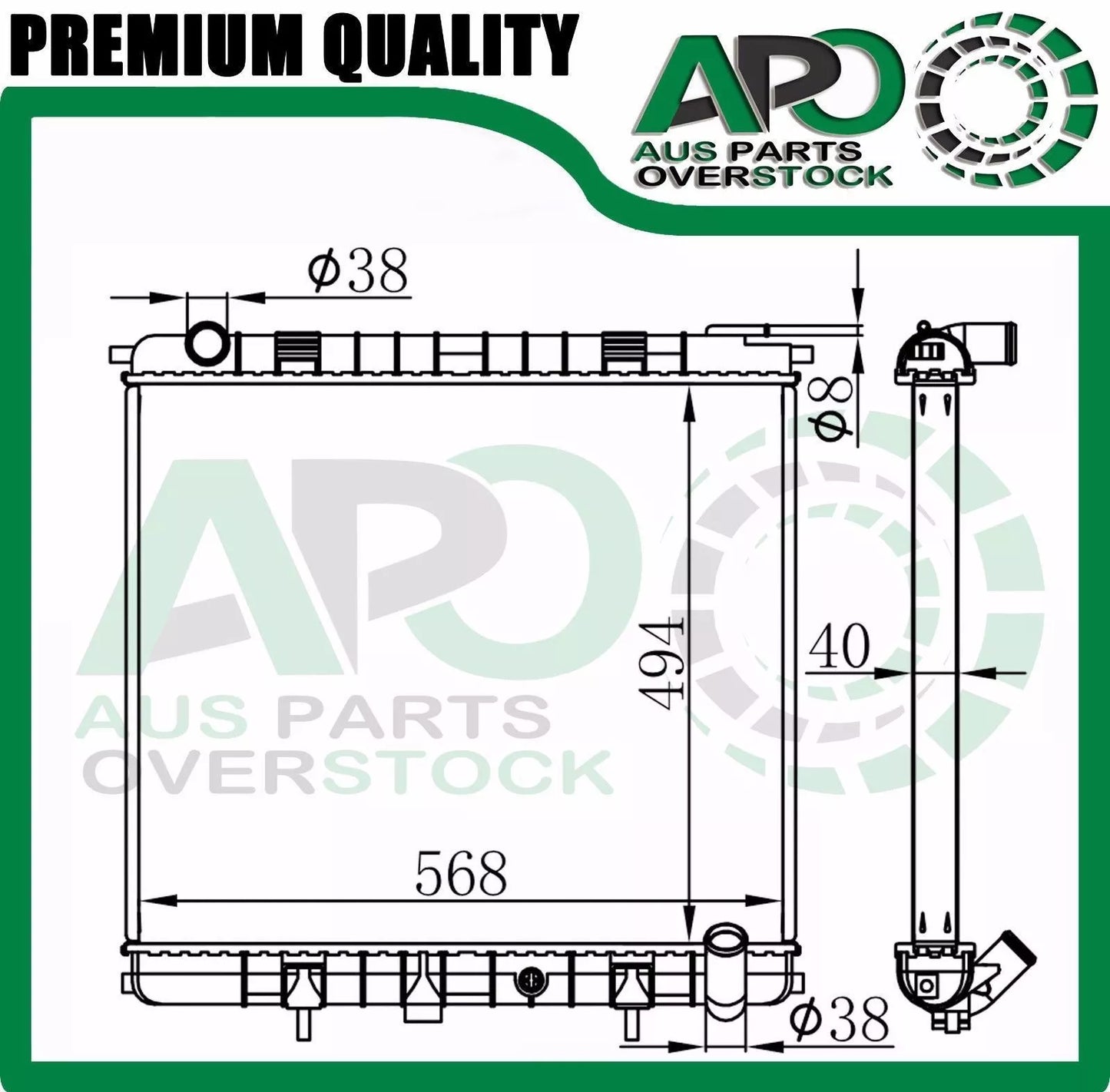 Radiator For LANDROVER RANGE ROVER P38A 4.0L 4.6L V8 Petrol 1994-5/1998