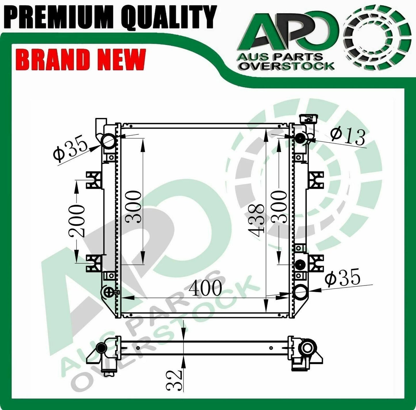 Premium Quality Radiator For NISSAN Forklift Auto Manual *400 X 438 Core* T2