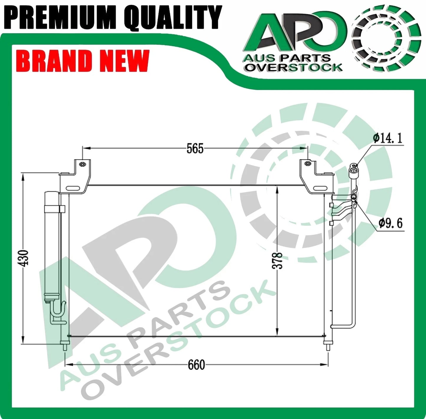 Air Condenser for MAZDA CX-7 ER 6/2006-12/2014
