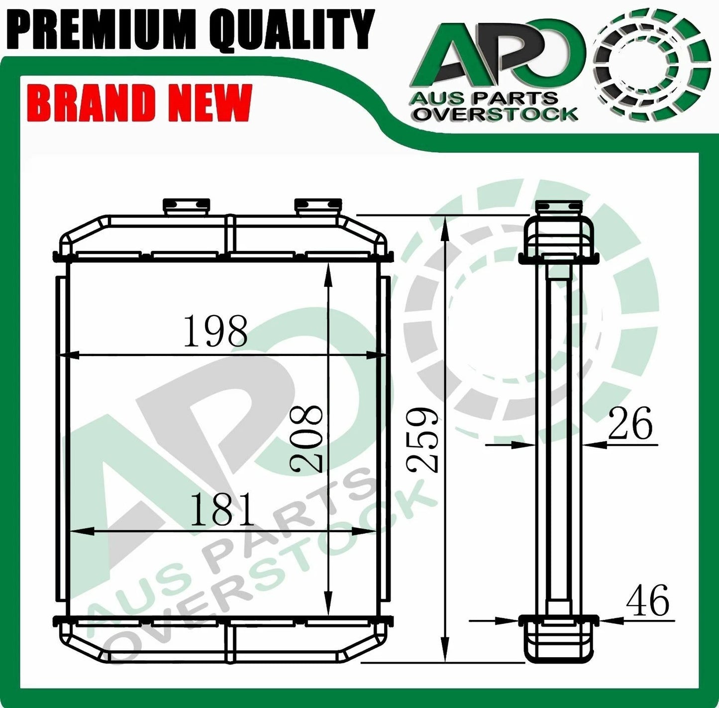 Heater Core For HOLDEN ASTRA TS AH 1998-2009 ZAFIRA TT 6/01-6/05