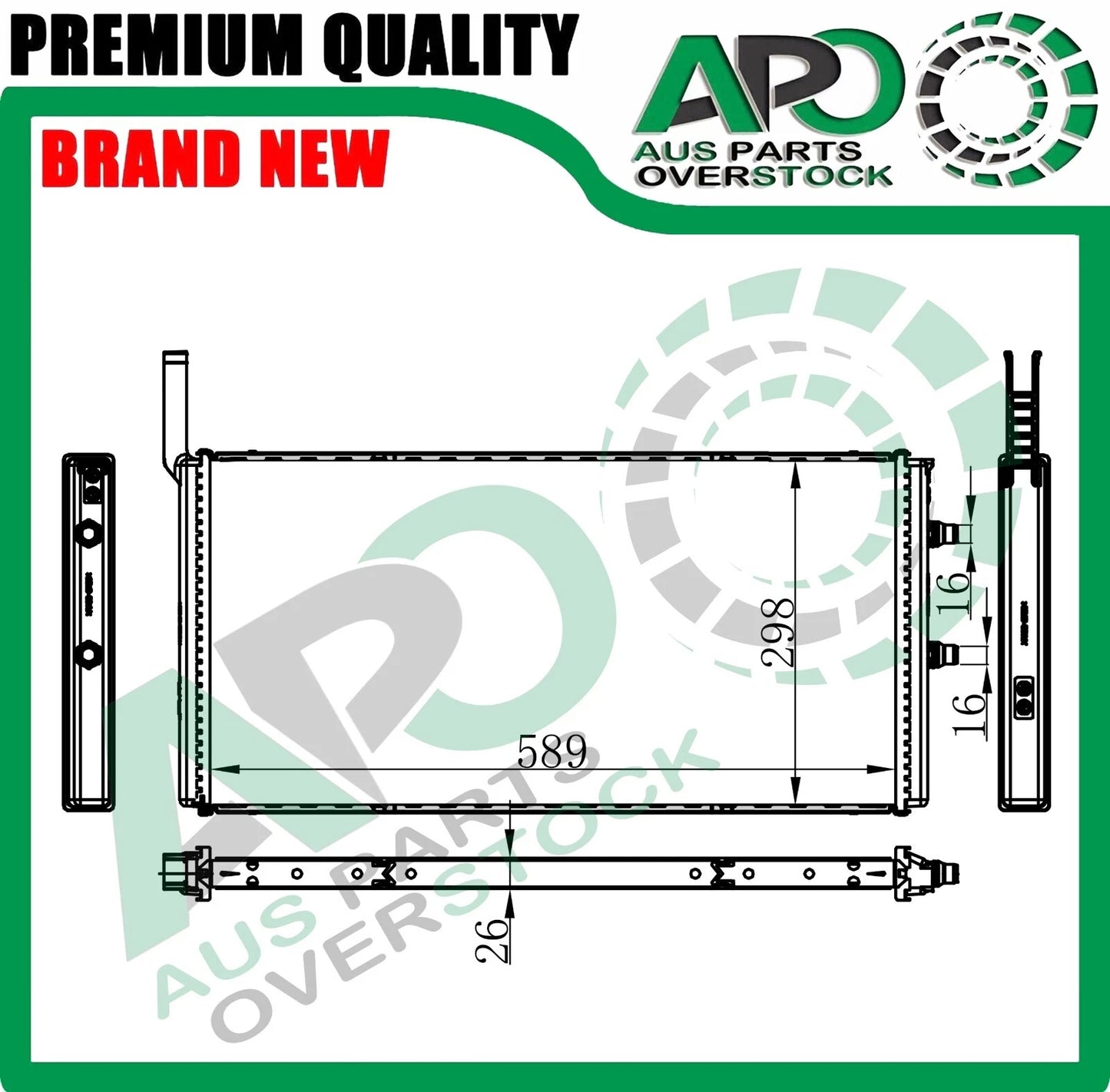 Radiator For Water Cooled Intercooler fit BMW 5 series F07 F10 F11 550I M550D