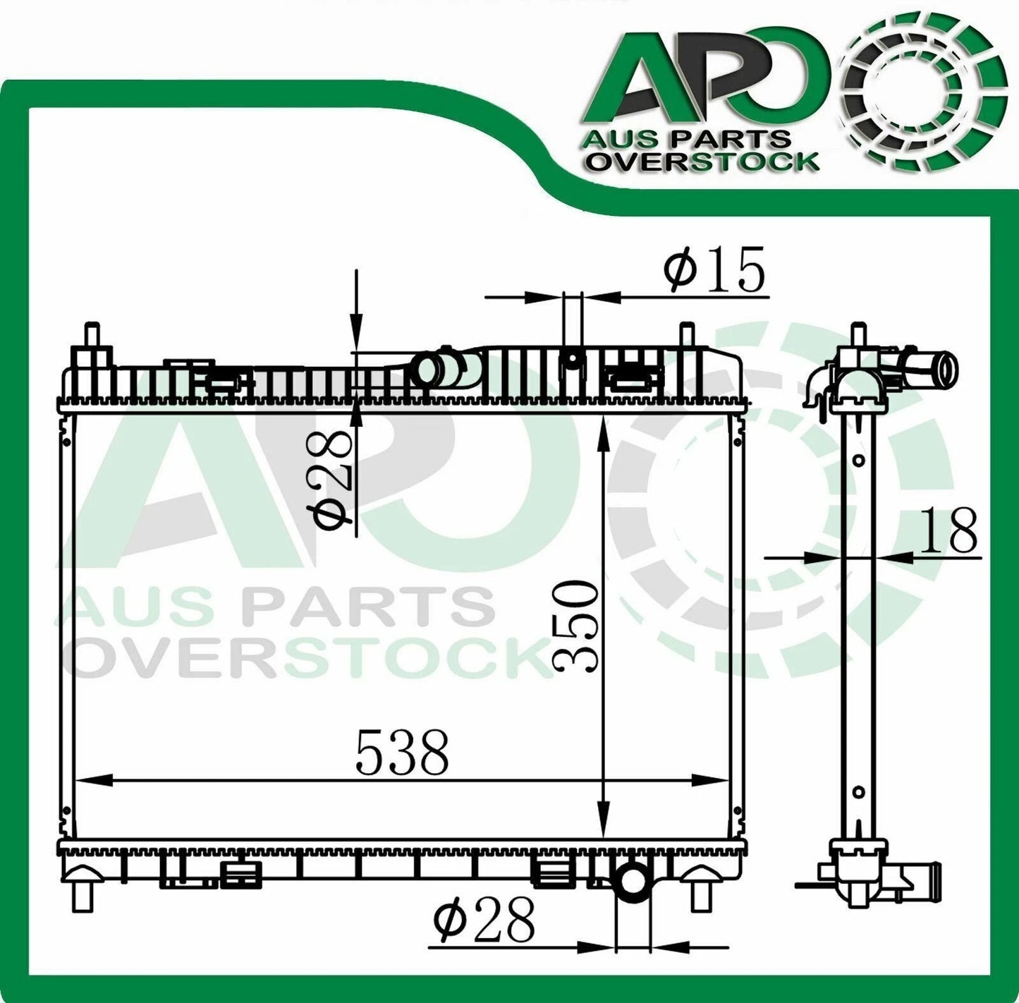 Radiator For FORD FIESTA WS WT 1.25L 1.4L 1.6L Petrol 7/2008-On