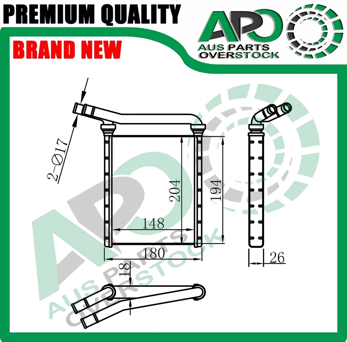 Heater Core For TOYOTA COROLLA ZRE142R ZZE152R ZRE152R NZE180R 2006-On