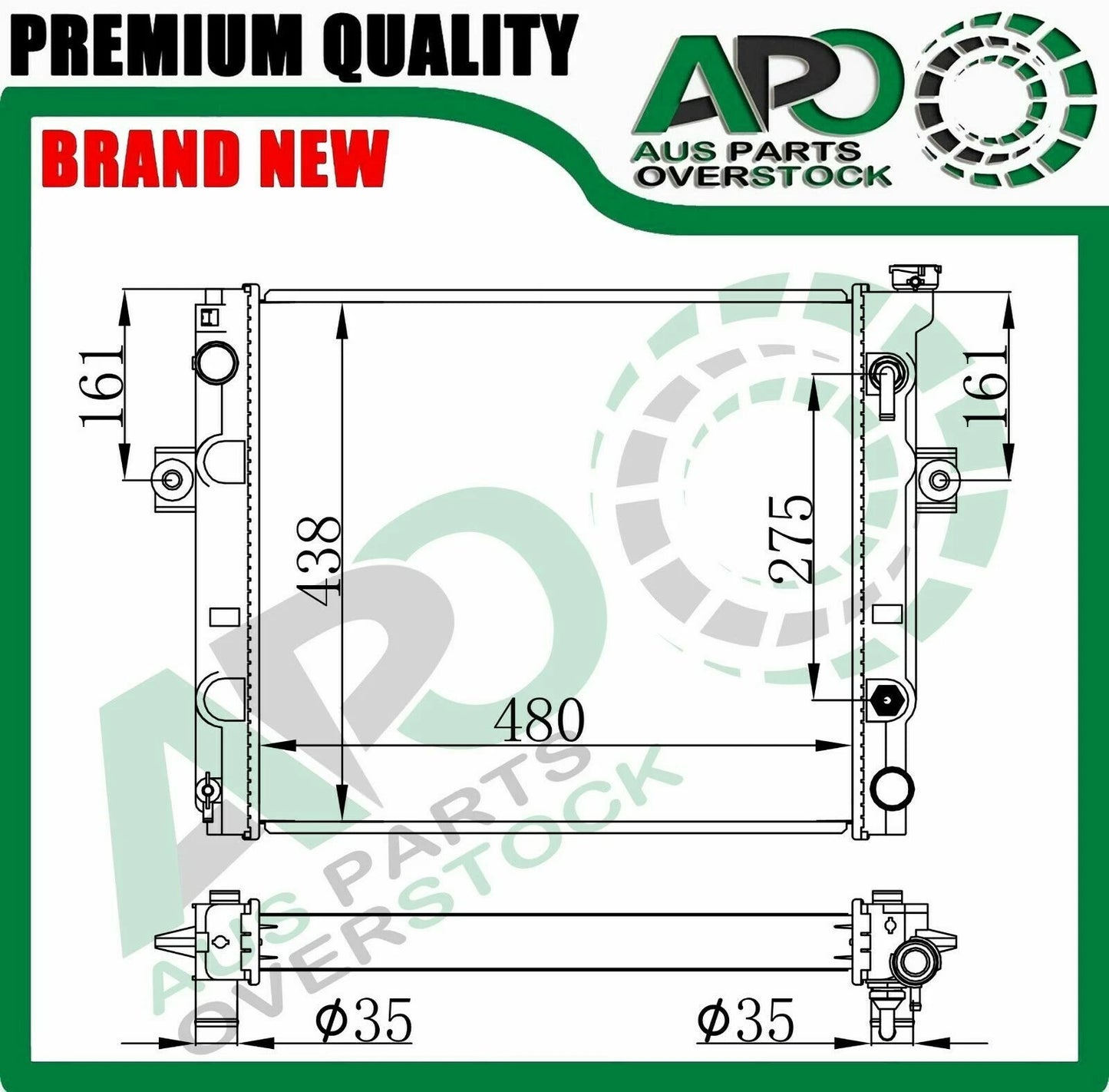 Premium Quality Radiator For Toyota Forklift *CORE 480 X 438mm