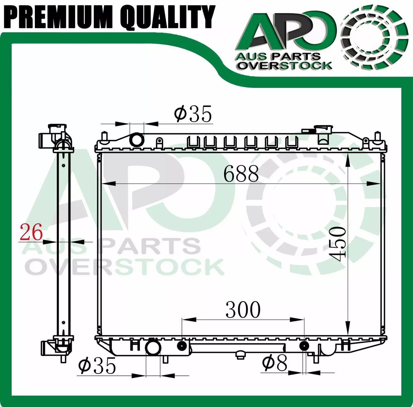 Radiator For NISSAN NAVARA D22 2.5L YD25 Turbo Diesel 2007-On