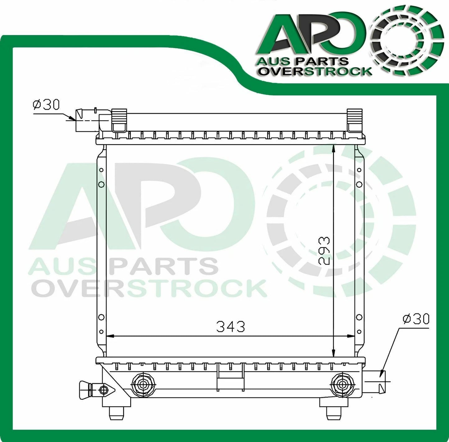 Radiator For MERCEDES C CLASS W201 82-94 Auto/Manual CORE=293X343