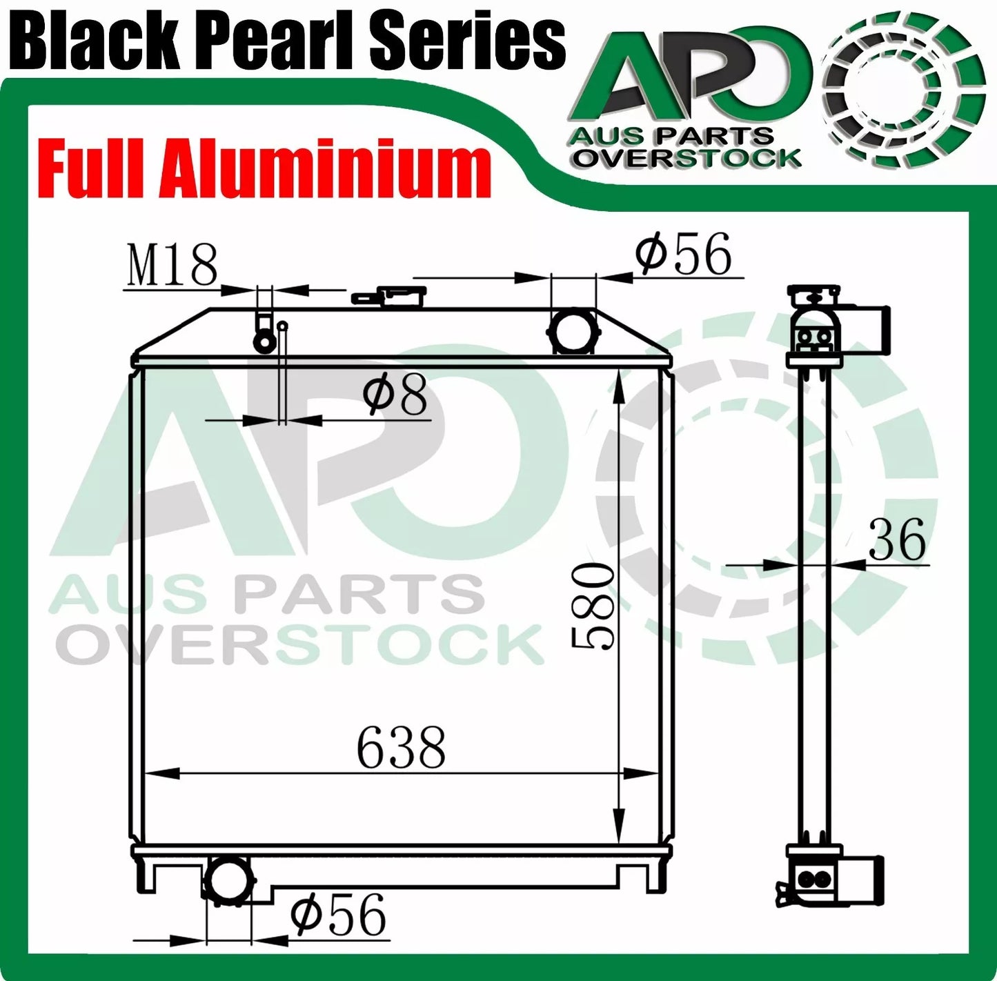 Full Alloy Radiator For Hino Ranger Pro FC4J JO7E J05CT 6.4L Manual 2003-2008