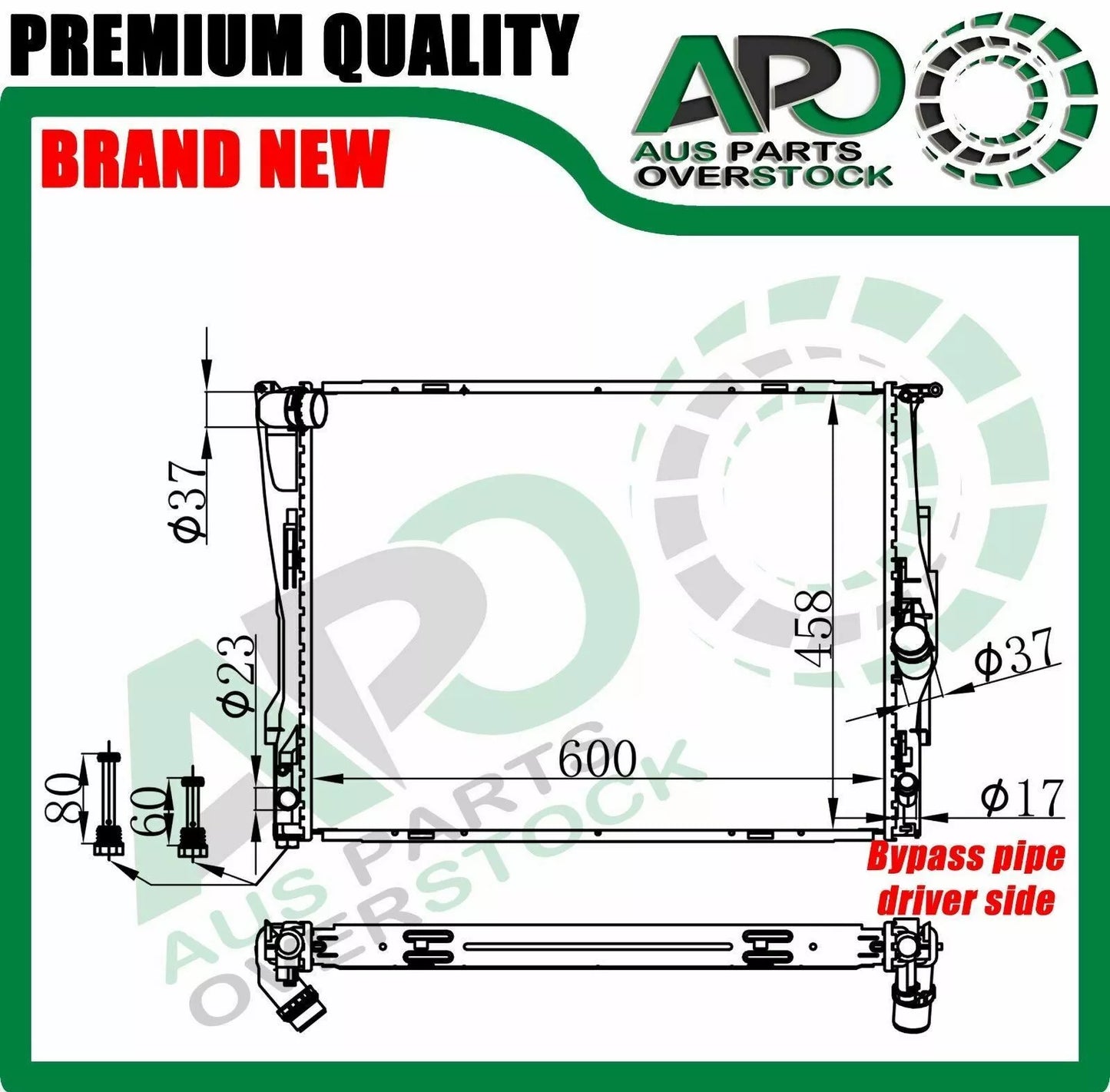 Radiator For BMW 1 Series E81 E82 E87 E88 9/2004-2013 116 118 120 125 128 130