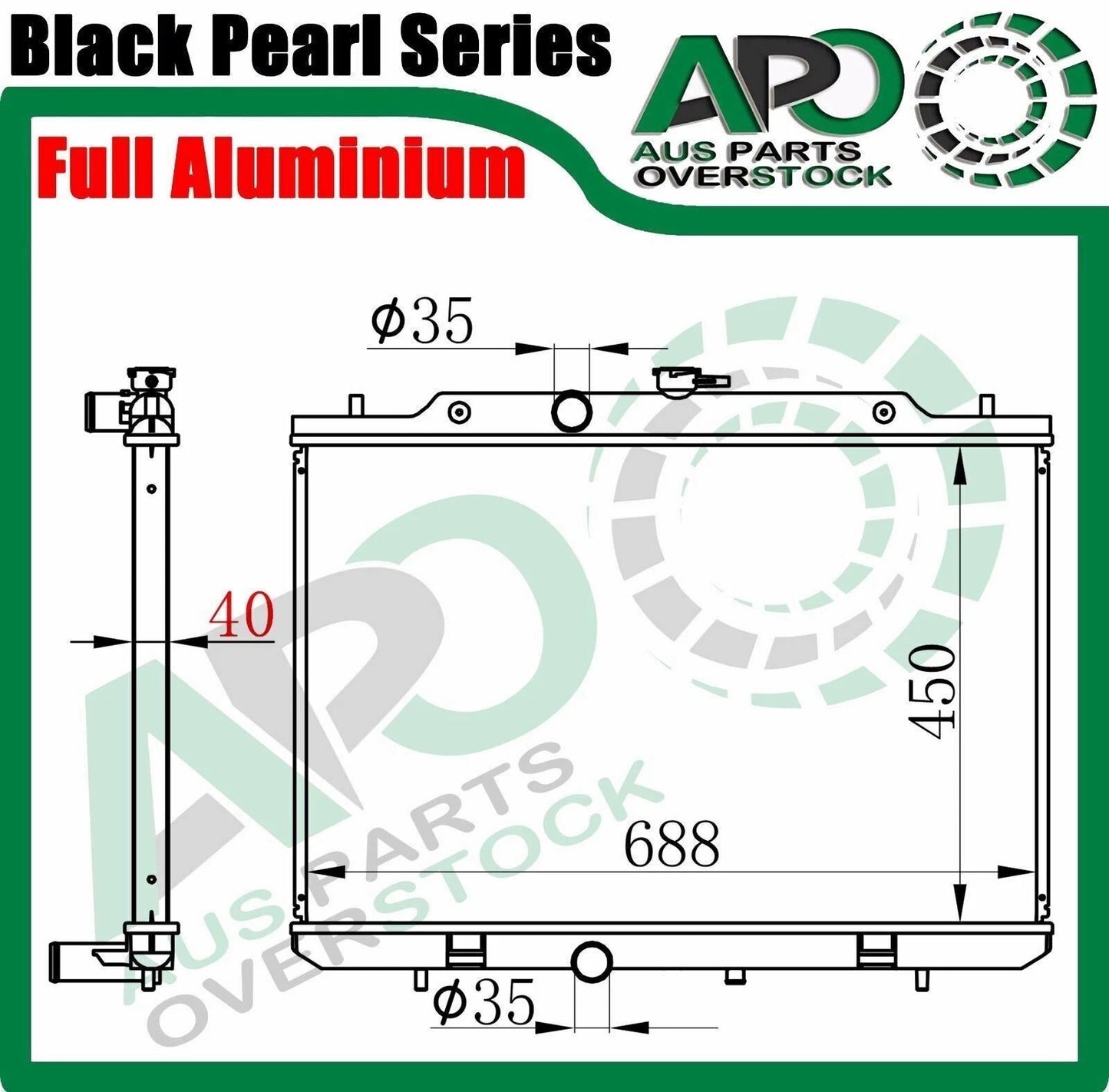 3 Core Full Alloy Radiator For NISSAN X-TRAIL T31 2.0L 2.5L Petrol Auto Manual 2007-2013