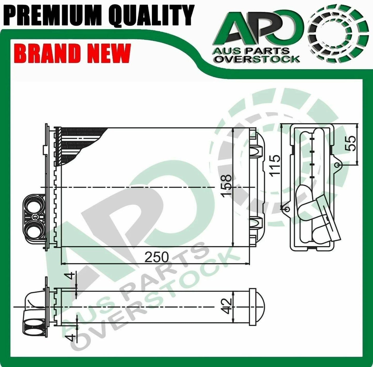 Heater Core For Peugeot 405 15B 15E / 406 8B 8C 8E 8F 7/1987-4/1999
