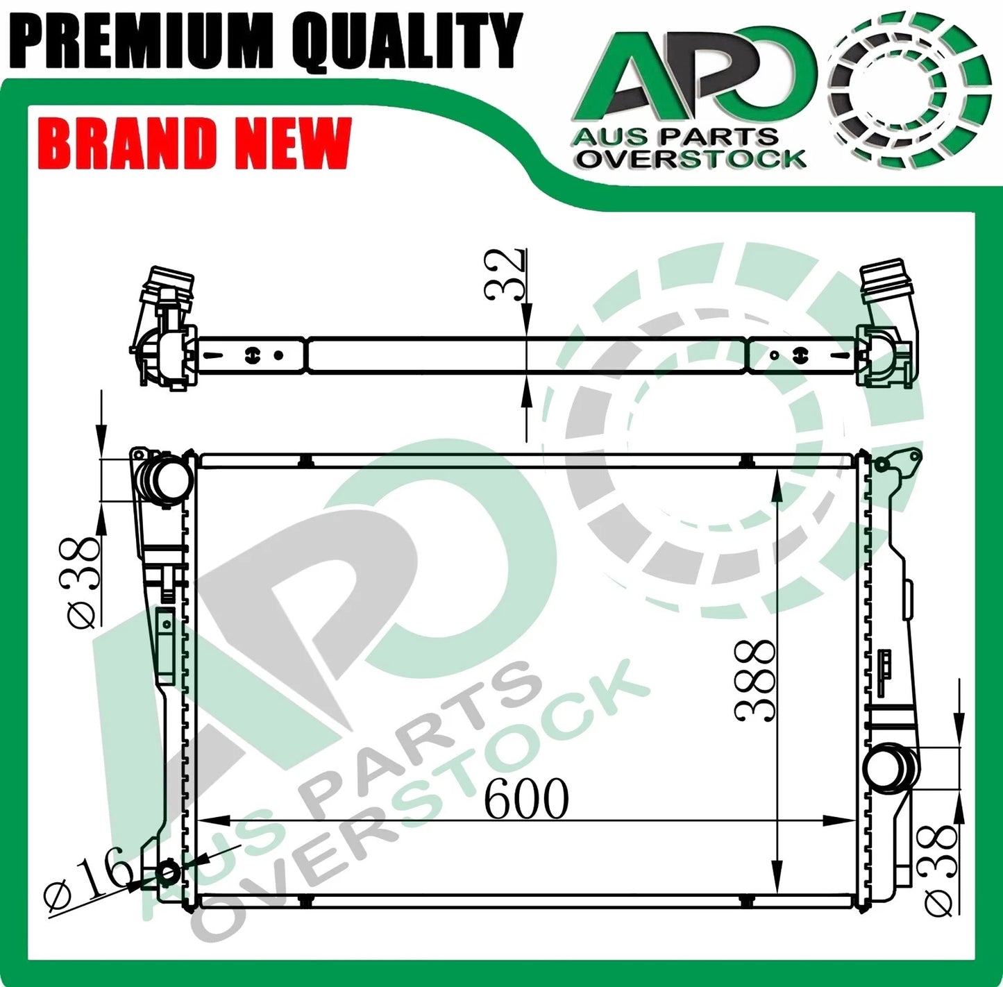 Radiator for BMW X4 F26 28i 35i M40i Petrol / 20d 30d 35d Diesel