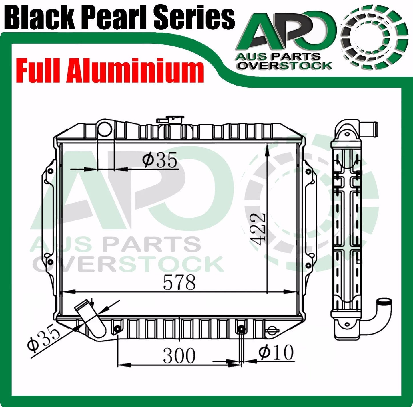 3 Row Full Alloy Radiator For Mitsubishi TRITON 3L ME/ MF/ MG/ MH/ MJ 10/1986-9/1996