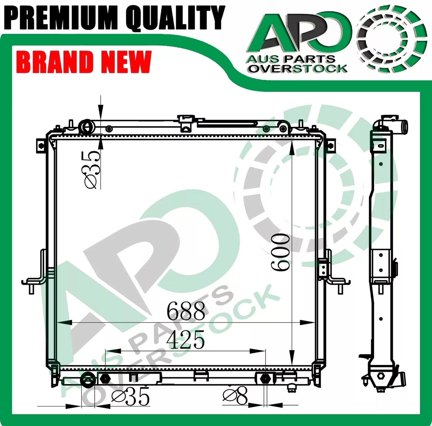 Radiator For NISSAN PATHFINDER R51 2.5L TURBO DIESEL Auto Manual 2005-2015