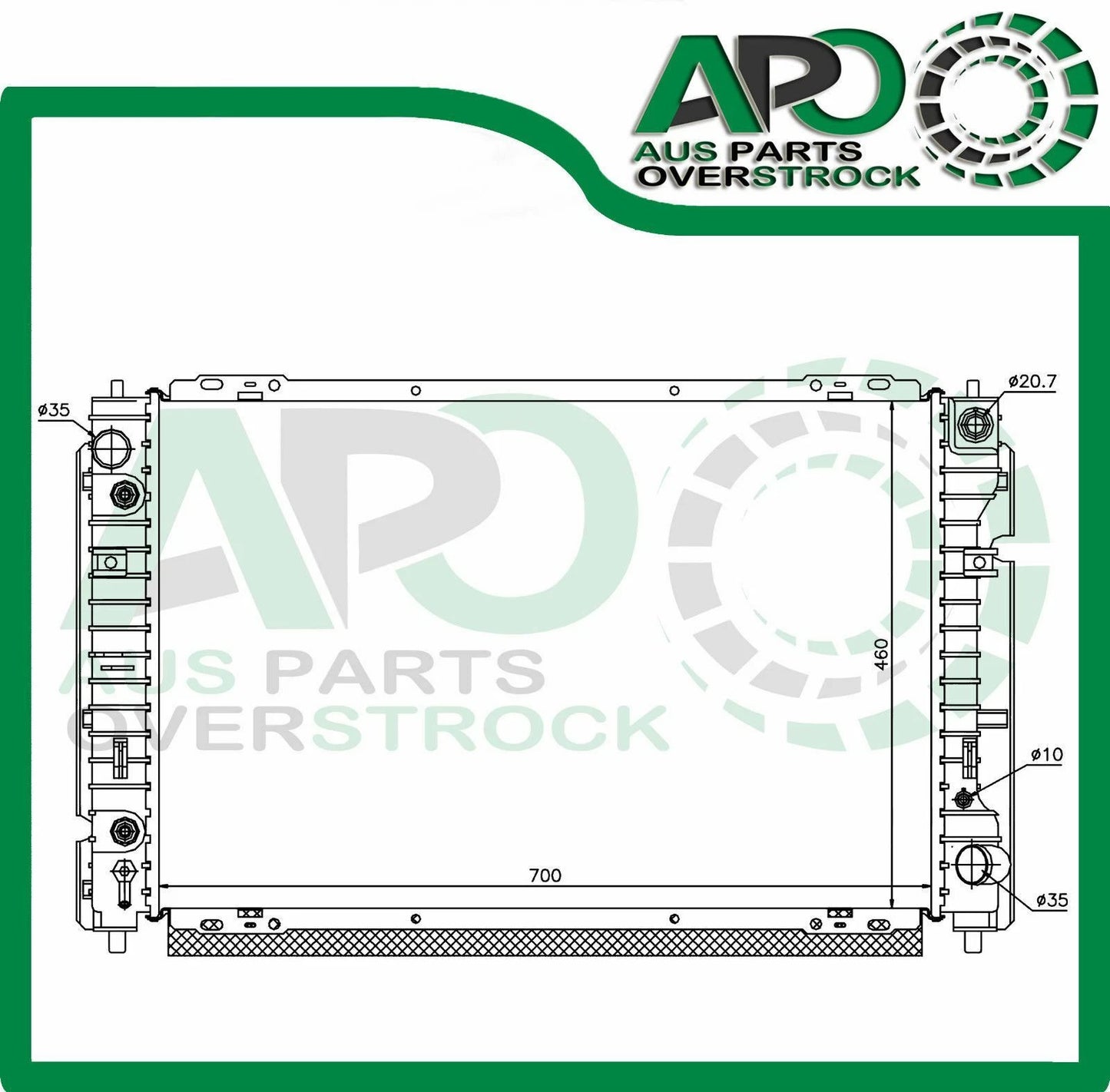 Radiator FORD Escape BA ZA ZB ZC ZD 4Cyl 99-On / MAZDA Tribute YU 4Cyl 99-On