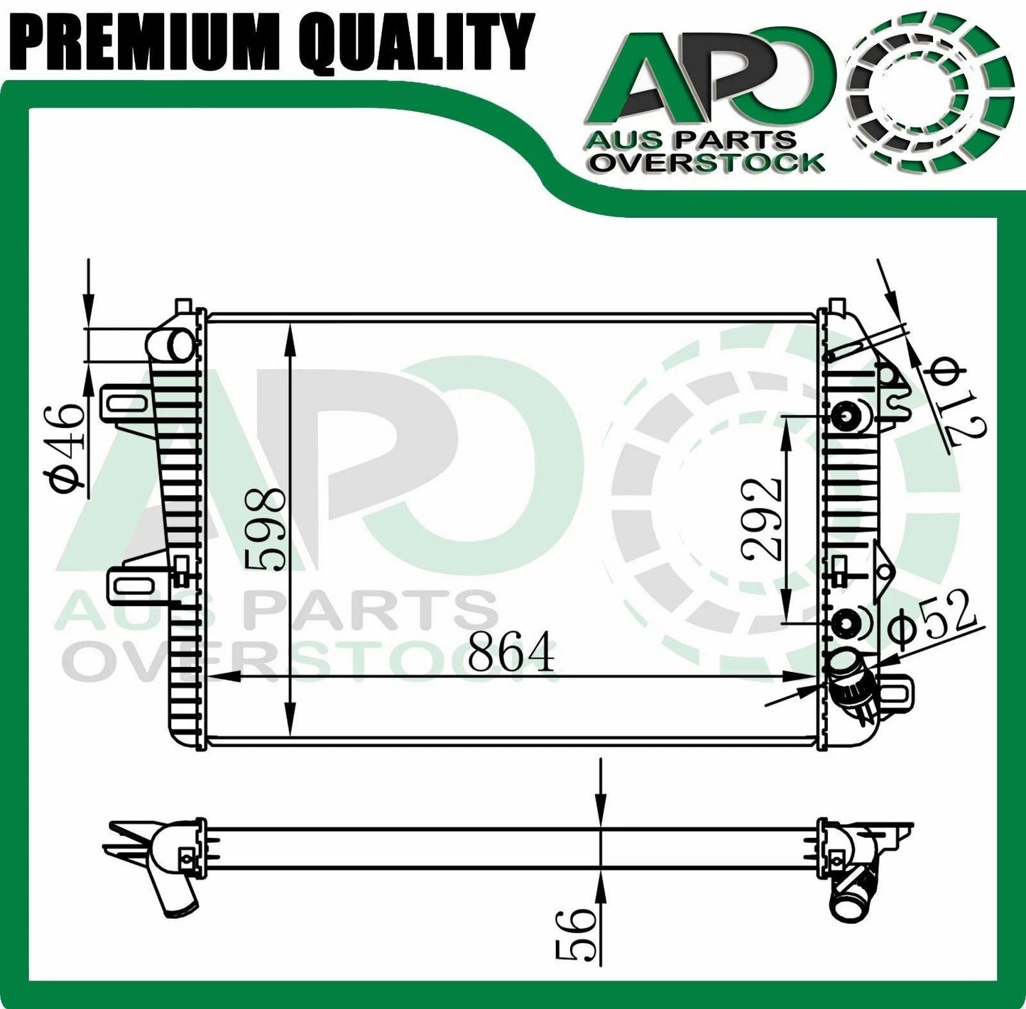 Radiator GMC Sierra 2500 HD 3500 6.6L V8 Auto Manual 2006-2010