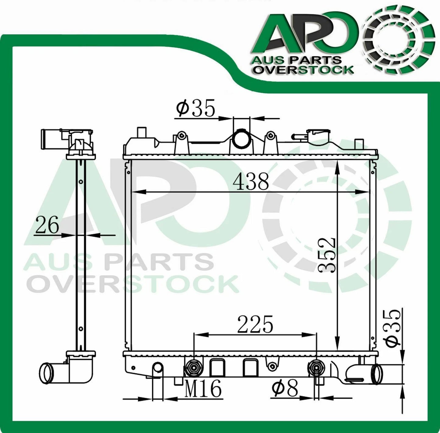 Radiator for FORD LASER KC KE // MAZDA 323 BF 1.5L 1.6L Auto / Manual 1985-1990