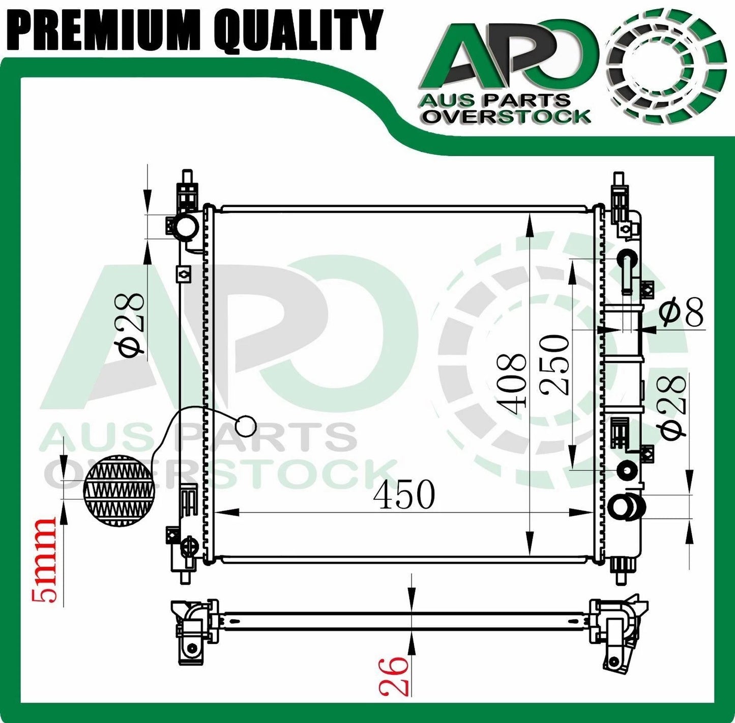 Radiator For NISSAN ALMERA N17 1.5L Petrol Auto Manual 2012-On