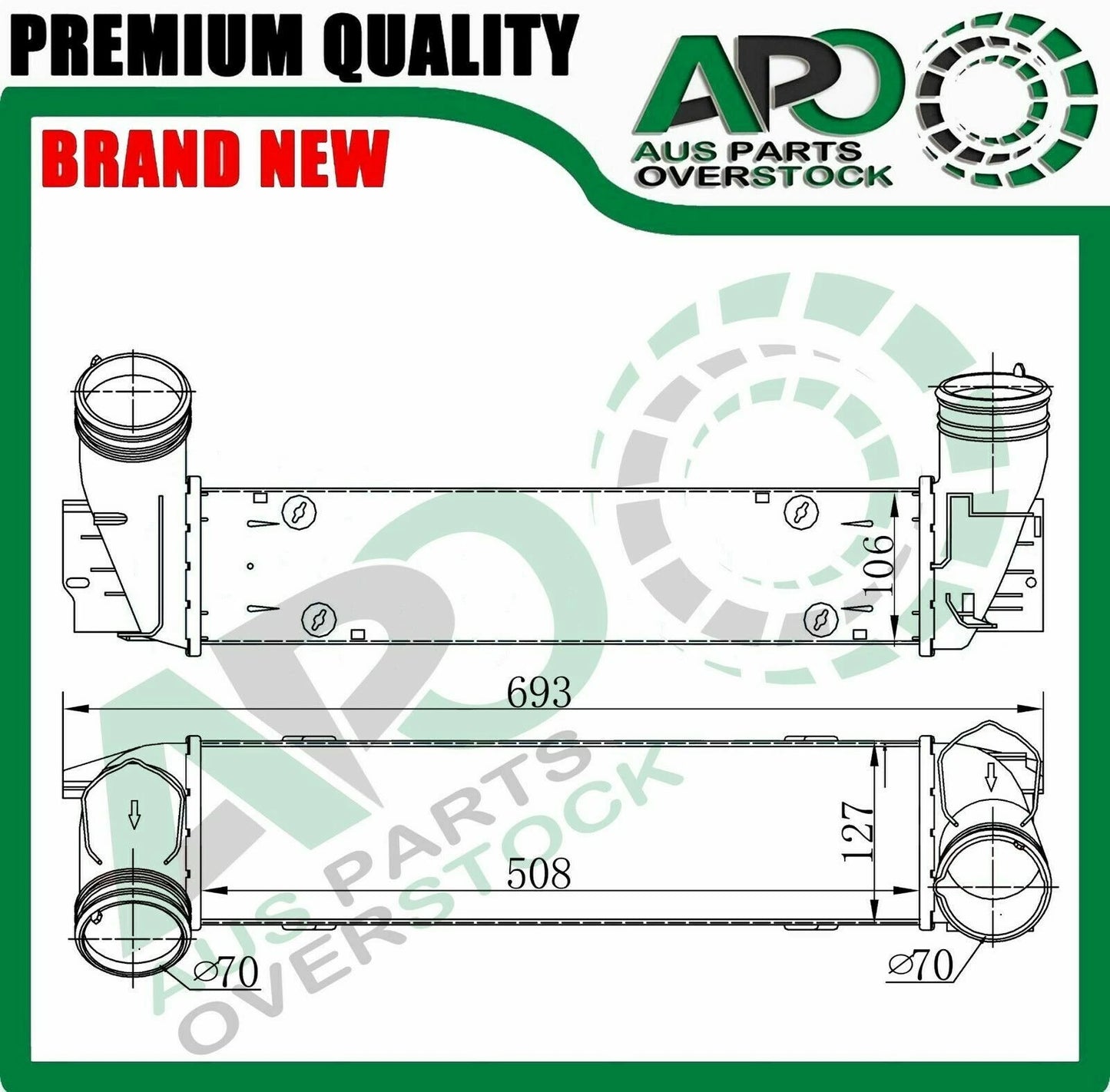Intercooler Fit BMW 3 Series E90 E92 E93 335i 335D 09/2006-10/2013
