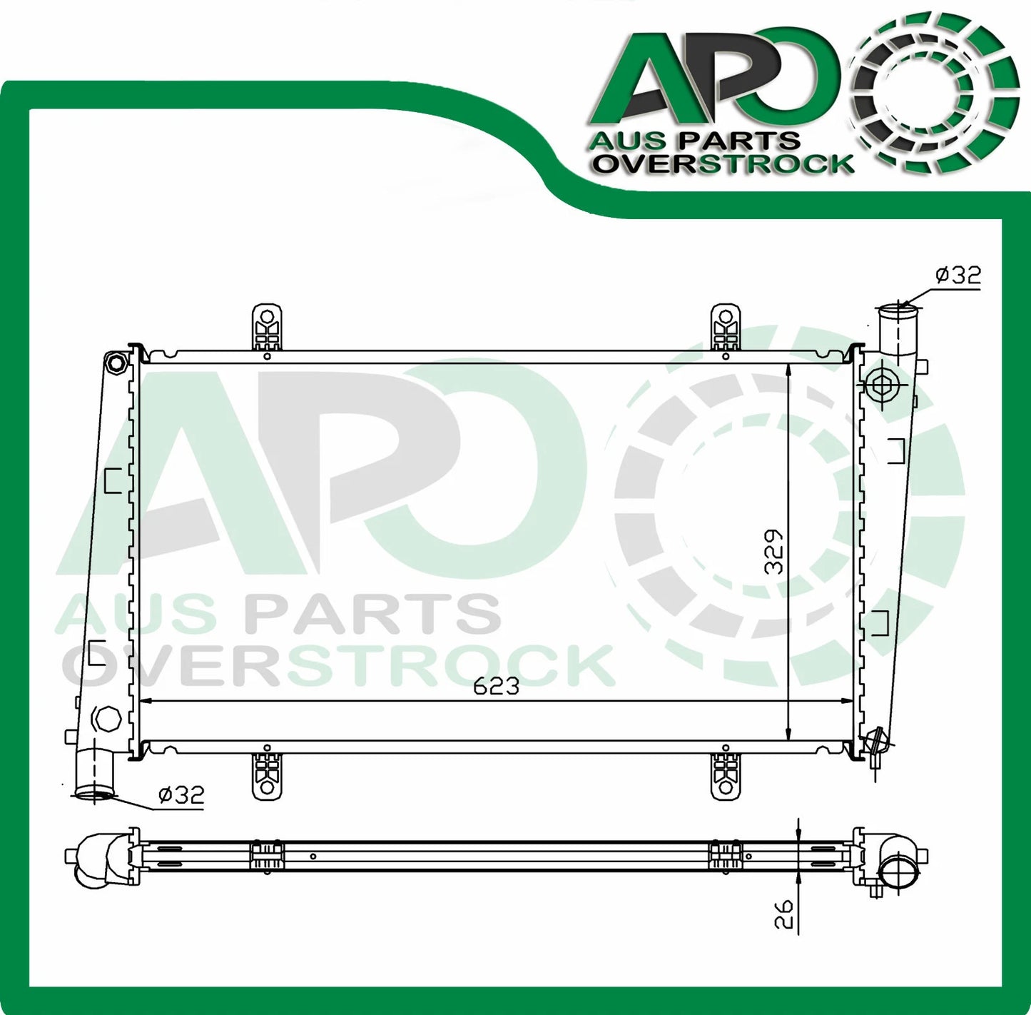 Radiator Volvo S40 / V40 1.9L / 2.0L Turbo Auto / Manual 95-04