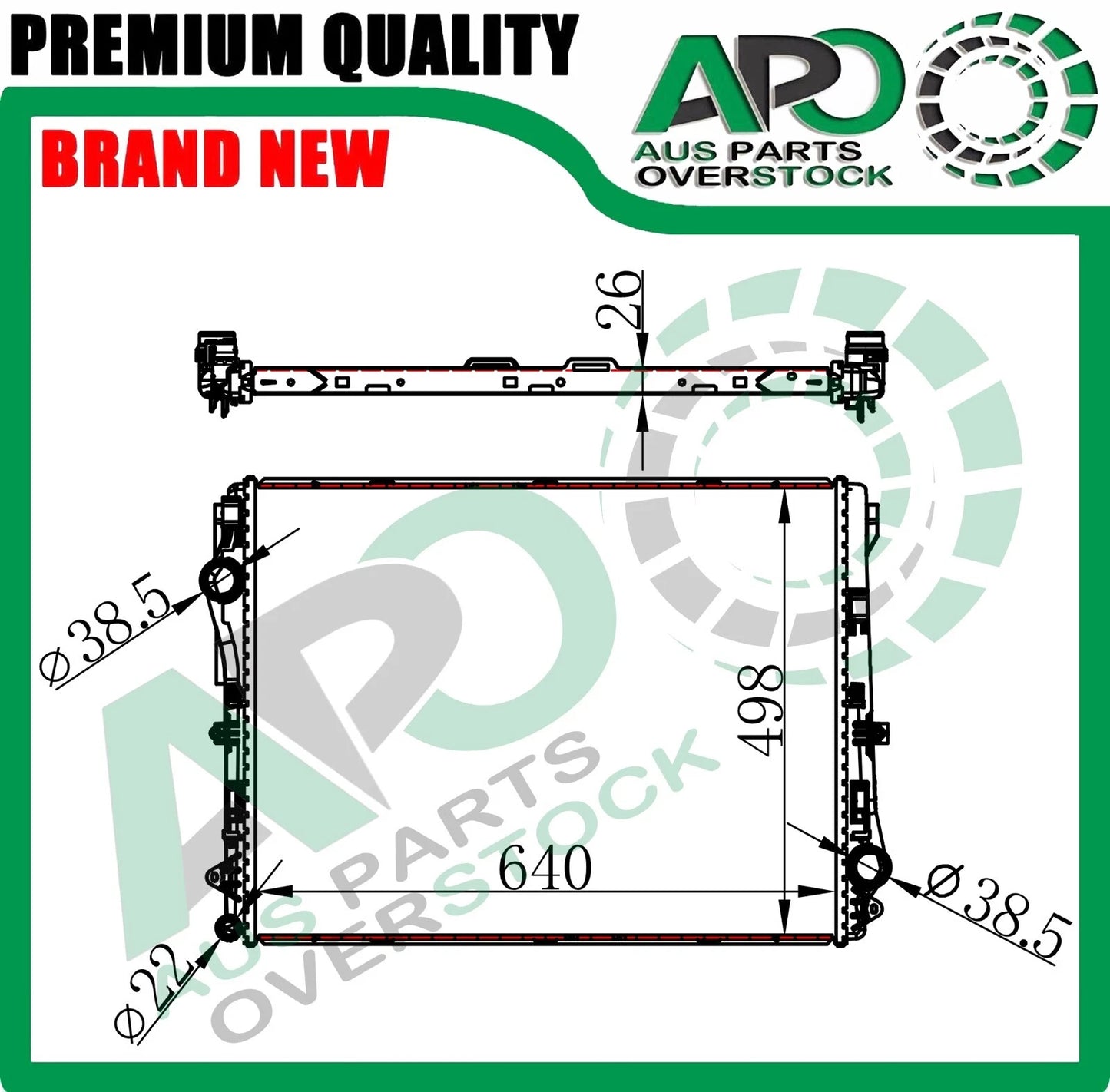 Radiator For MERCEDES GLC-SERIES C253 X253 GLC200 GLC300 Hybrid / Petrol