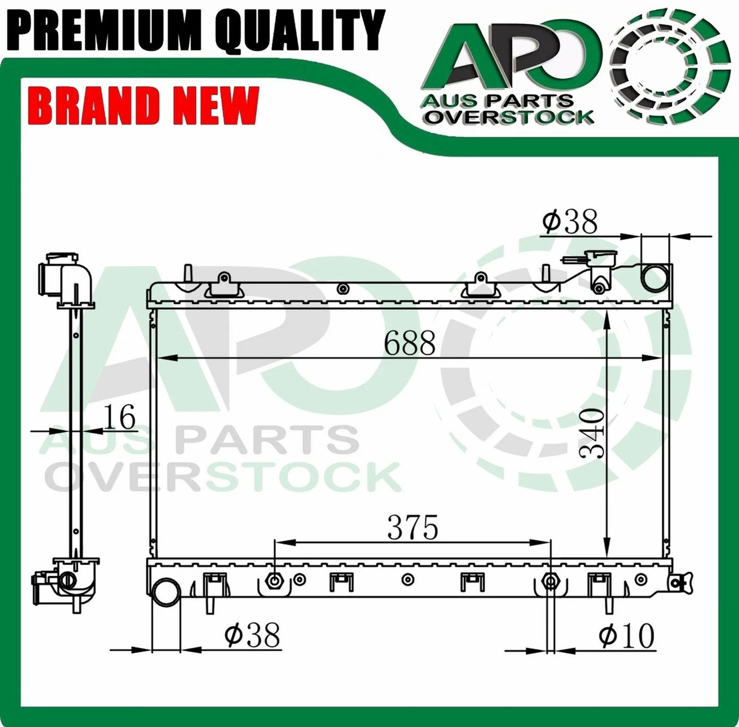Radiator Fit SUBARU Forester SF EJ20 2.0L Non Turbo 1997-6/2002