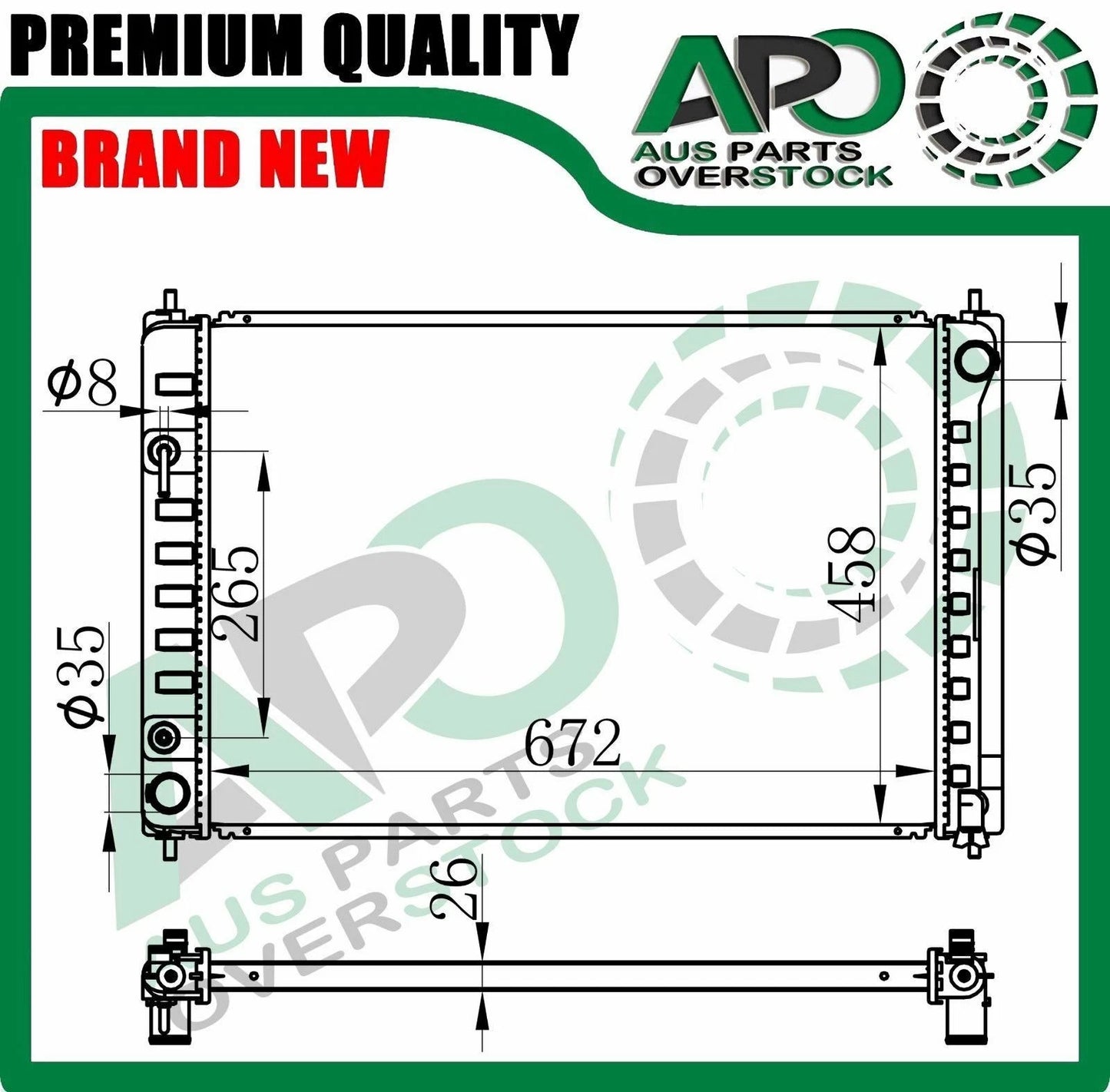 Radiator For NISSAN Murano Z51 3.5L V6 Petrol Auto Manual 11/2008-On