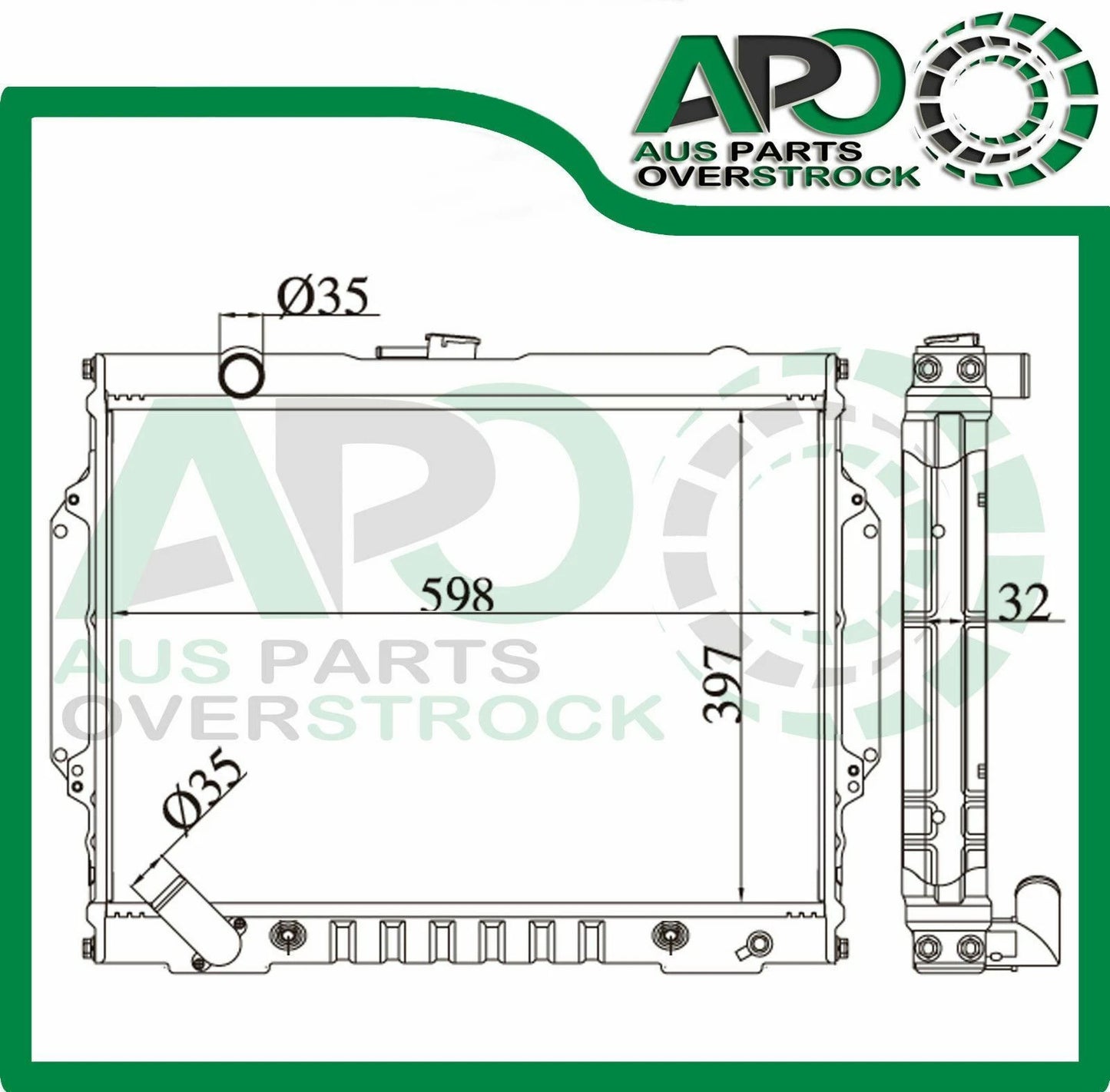 Radiator For Mitsubishi TRITON ME MF MG MH MJ 1986-9/1996 4Cyl Auto Manual