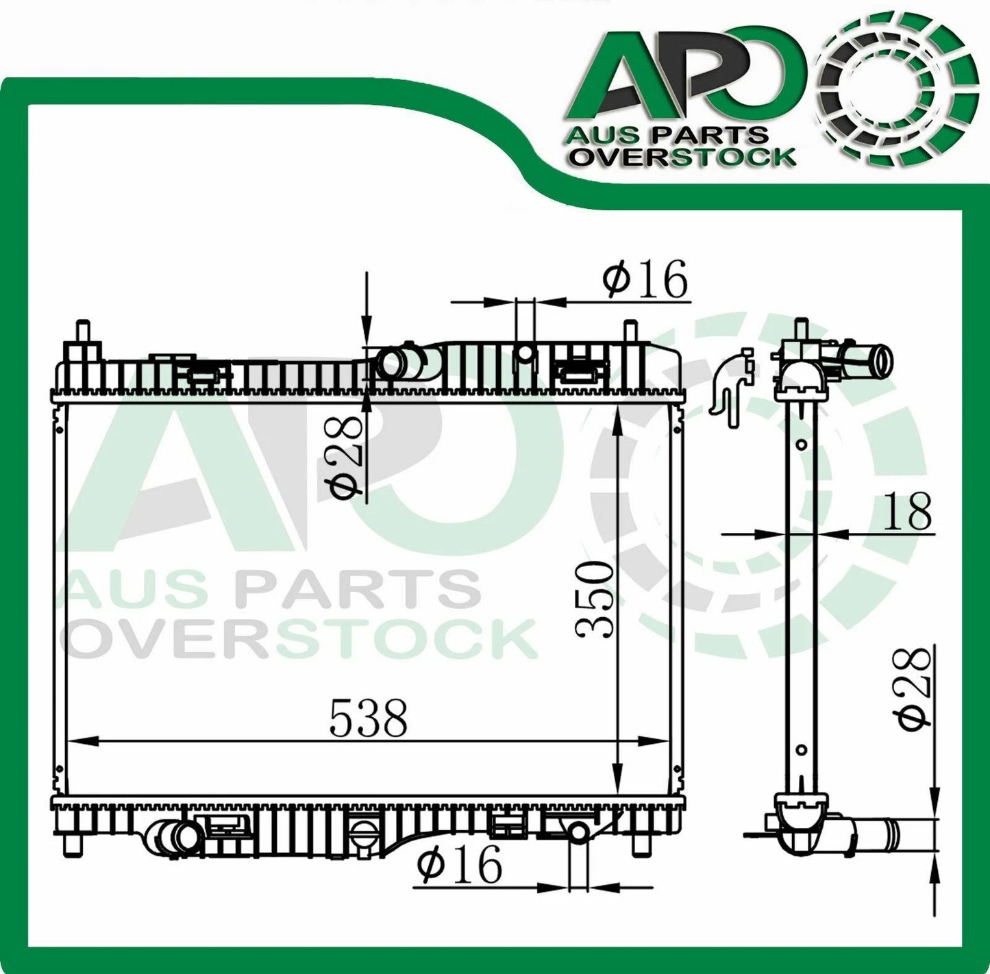 Radiator For FORD FIESTA WS WT 1.4L Petrol / 1.4L 1.6L Diesel 7/2008-On