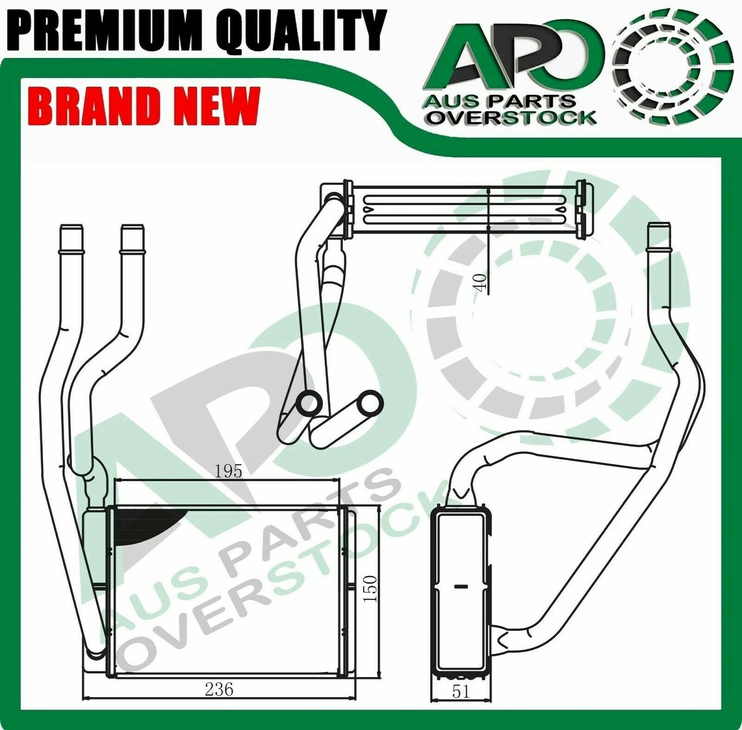 Heater Core For FORD FIESTA WP WQ 5/2002-1/2009