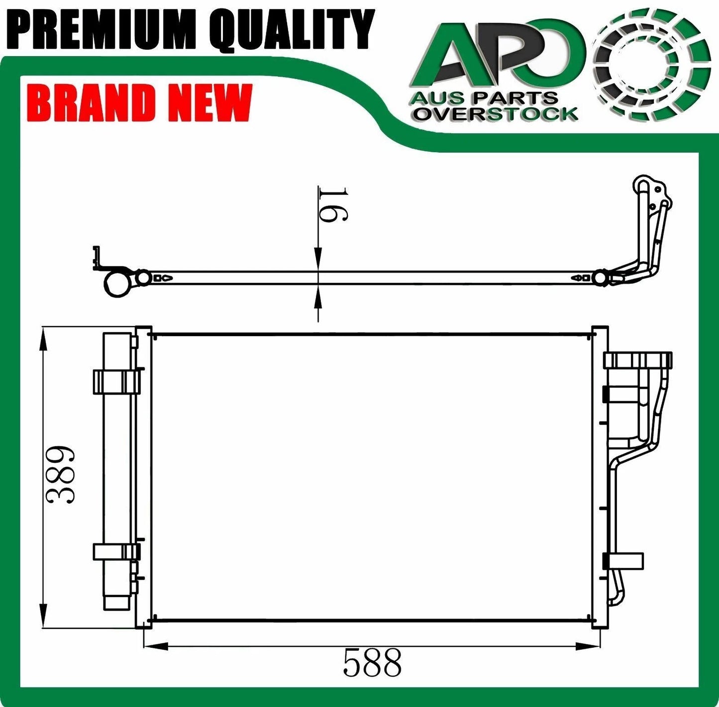 Air Conditioning Condenser for HUNDAI i30 FD 2.0L PETROL 2007-2012