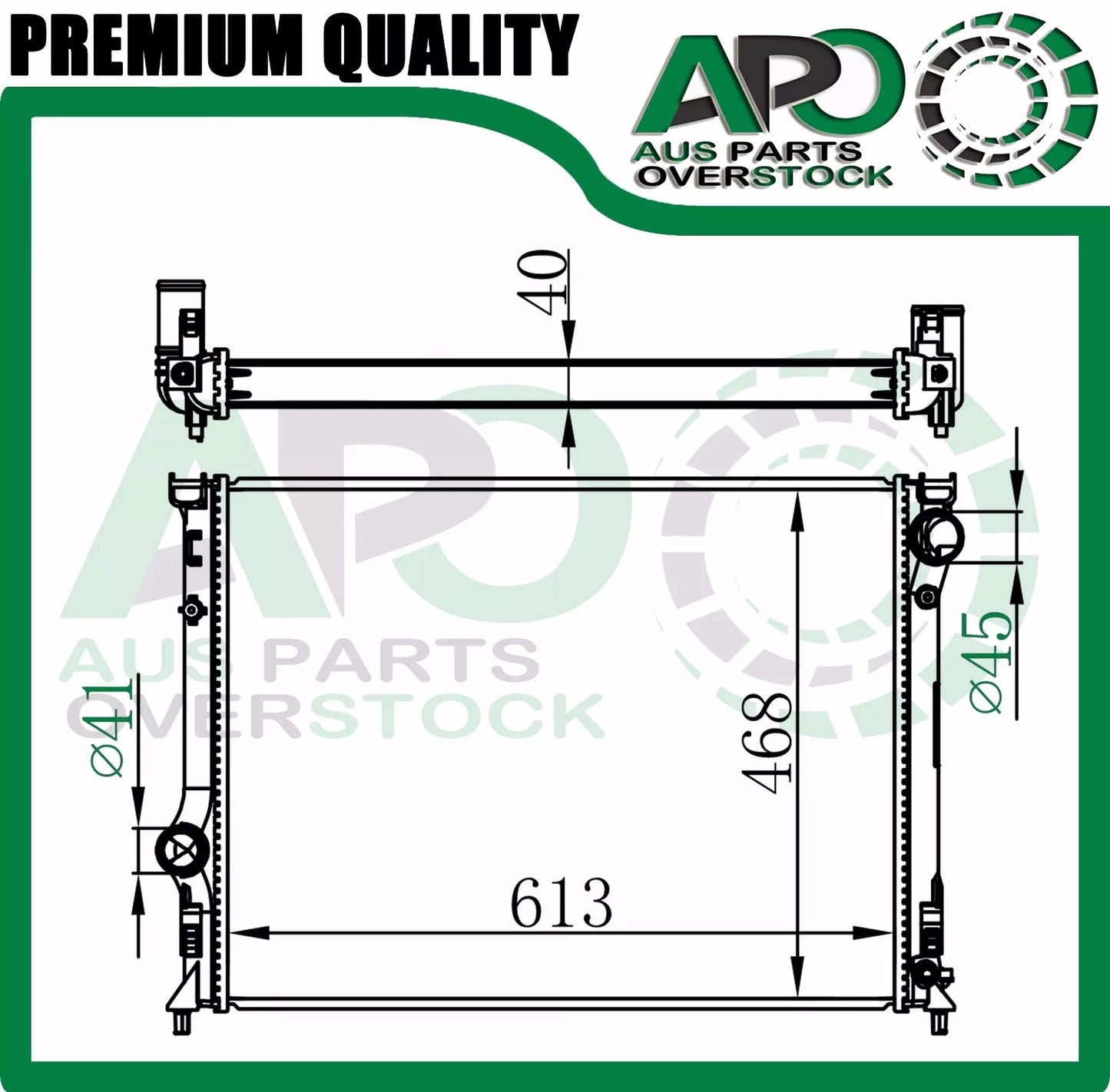 Radiator For CHRYSLER 300C 3.5L 3.6L V6 5.7L 6.1L V8 Auto Manual 2009-On
