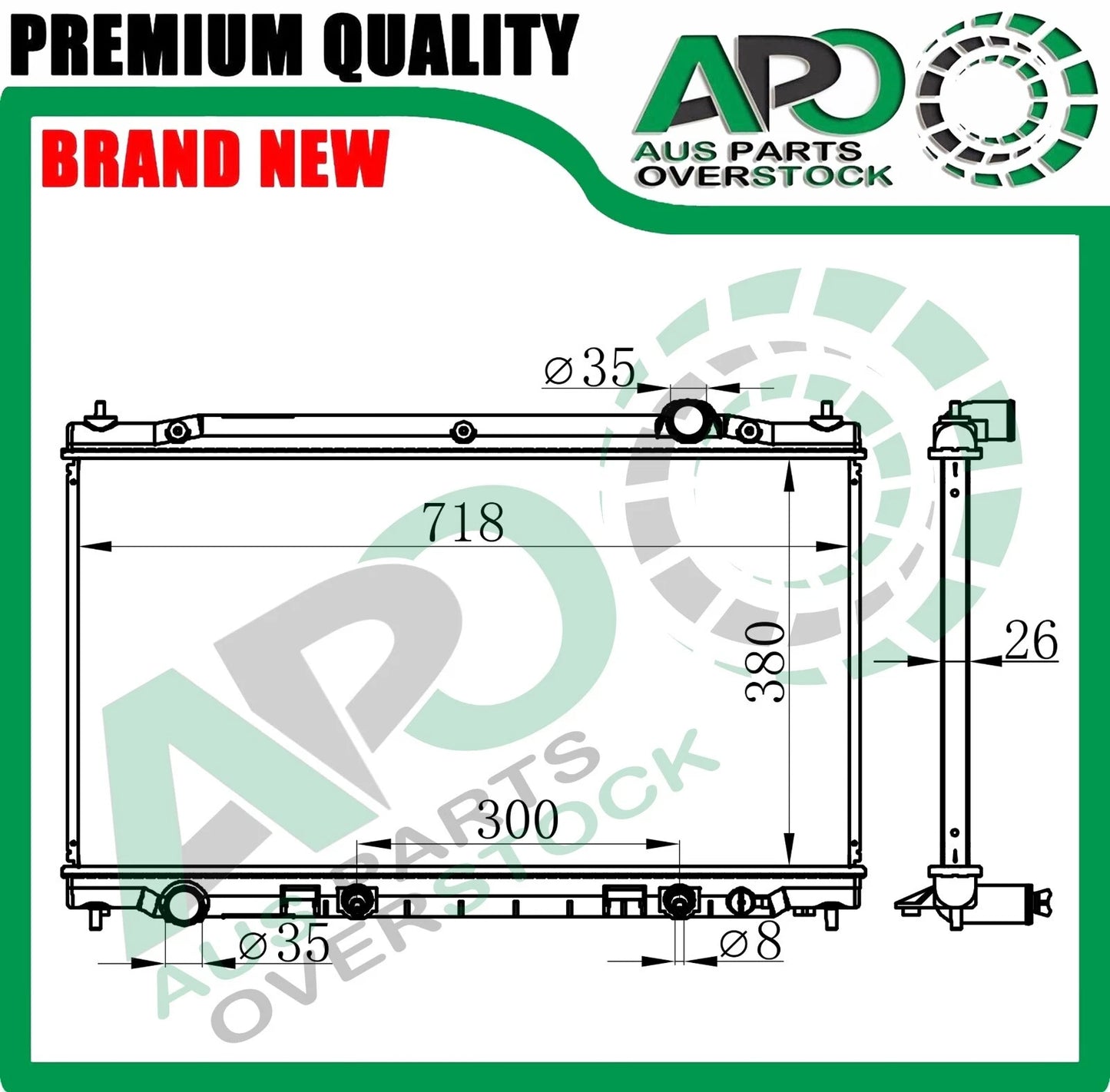 Radiator For NISSAN Skyline HNV37 HV37 3.5L VQ35HR Hybrid 11/2013-On