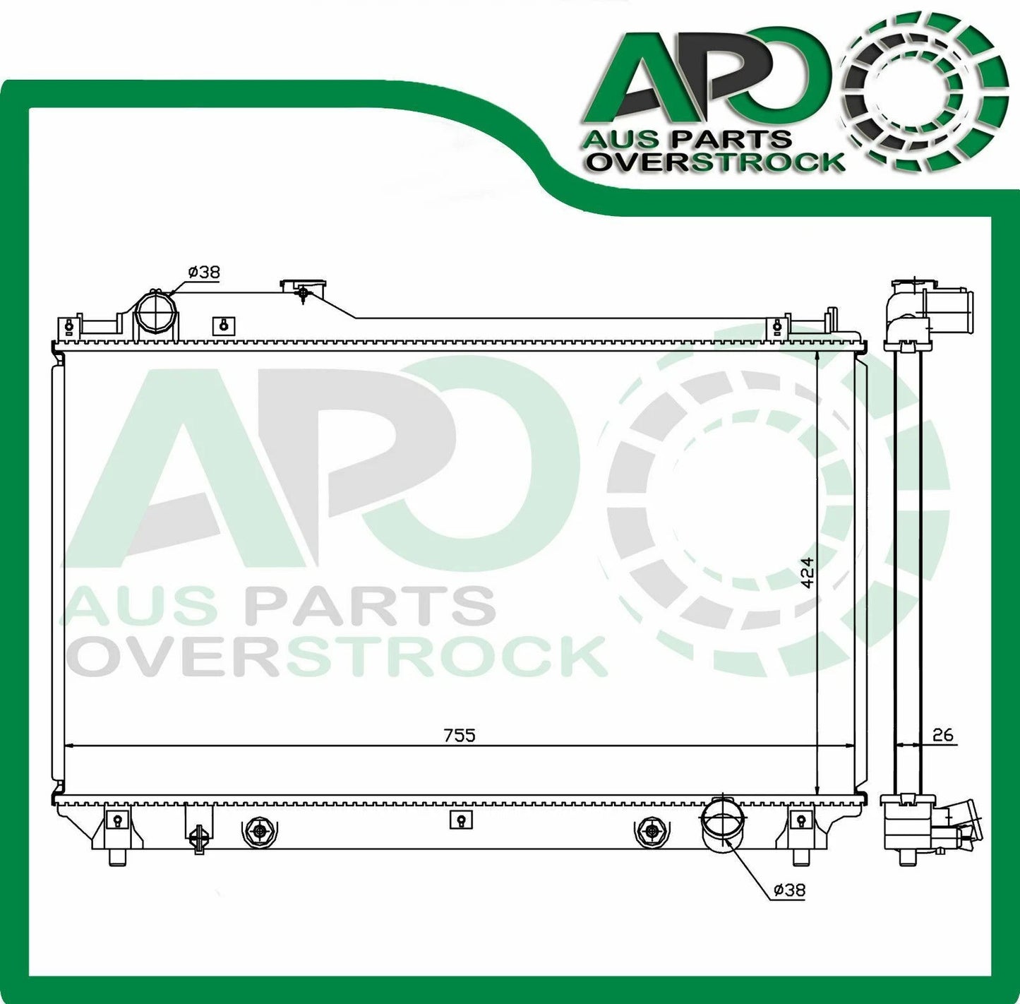 Radiator For LEXUS LS430 UCF30 4.3L V8 Auto Manual 8/2000-4/2007