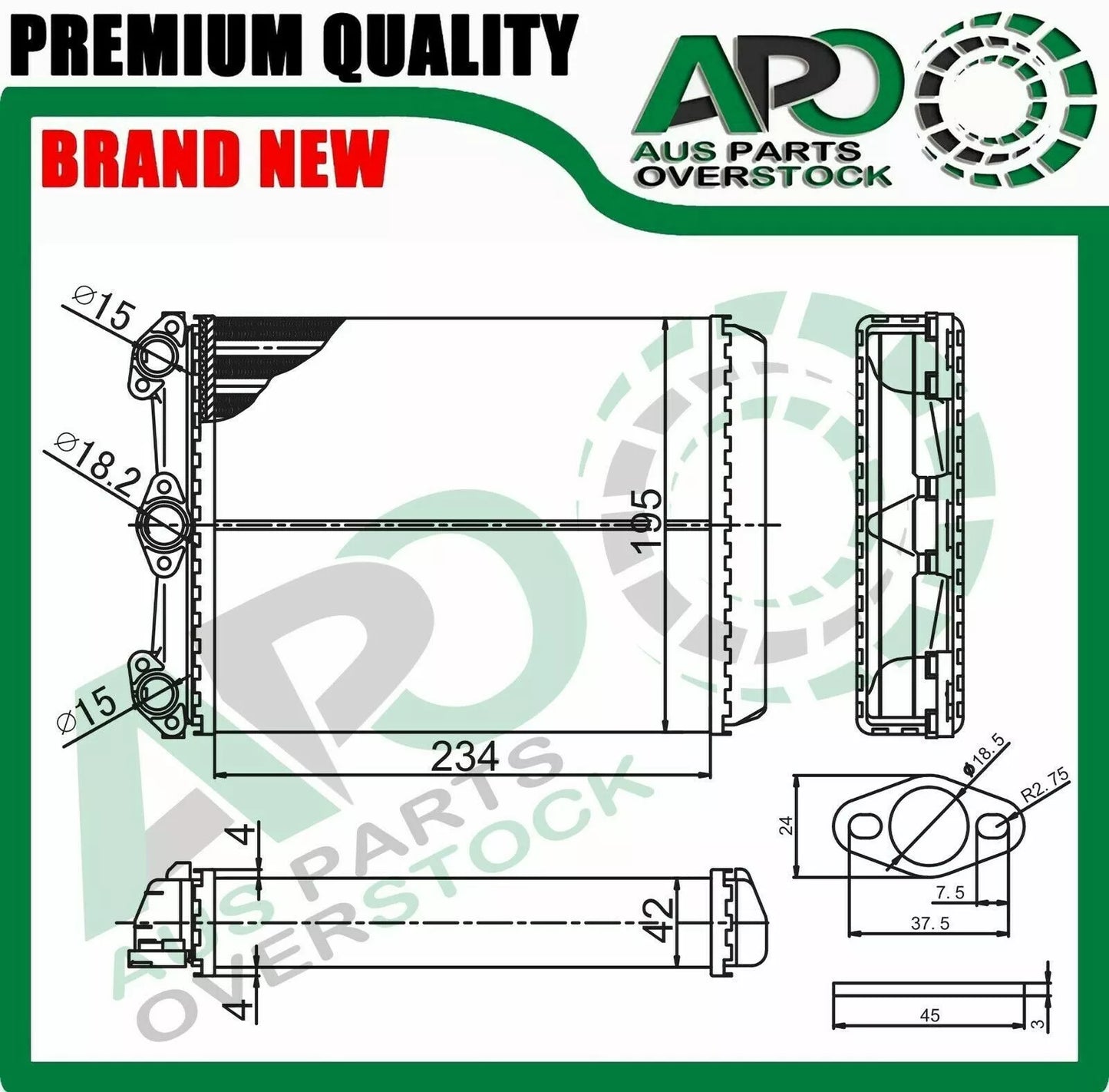 Heater Core For MERCEDES C123 W123 S123 Petrol Diesel 1976-1985