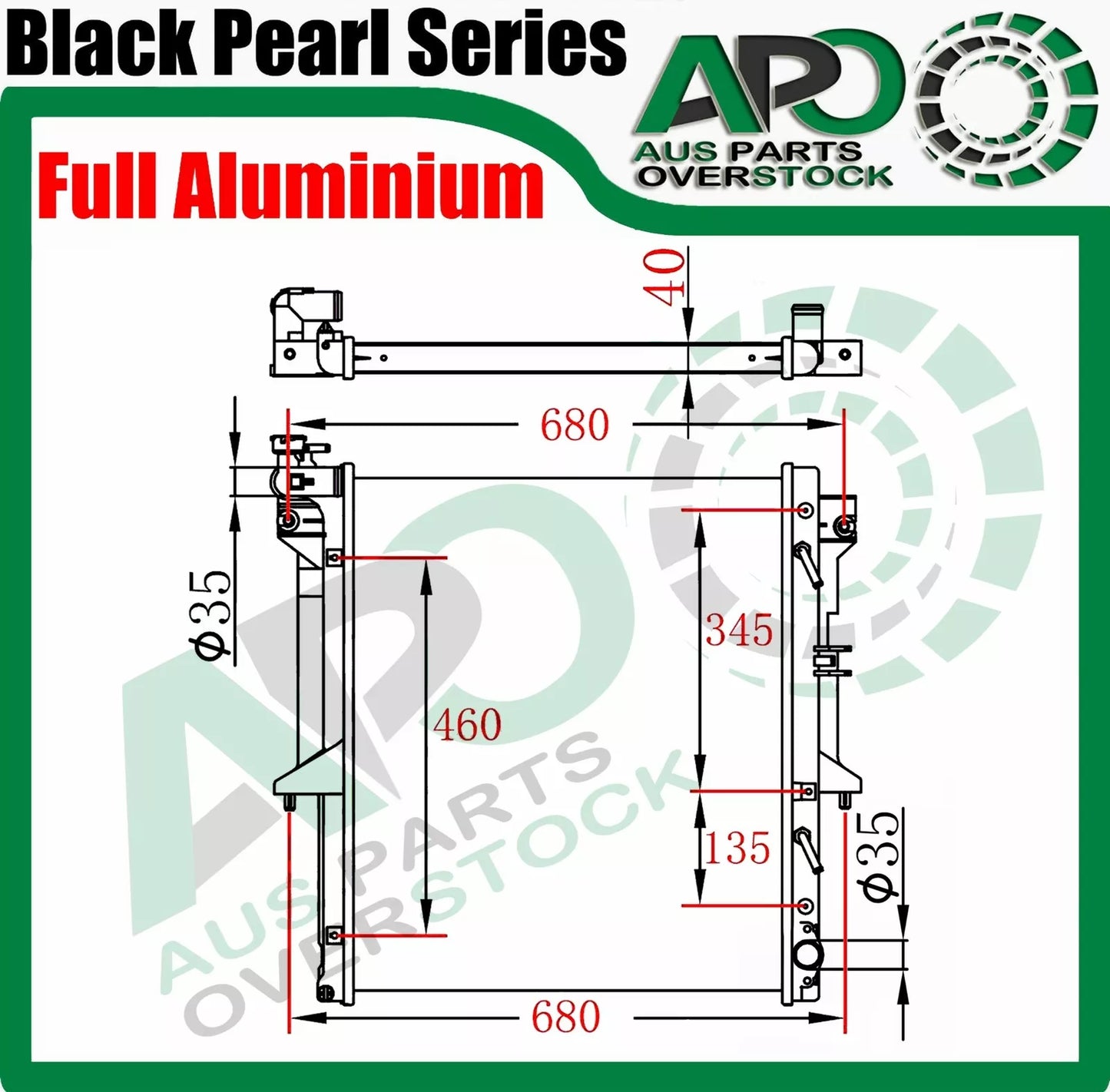 Full Alloy Radiator Mitsubishi Triton ML-MN 3.5L 2.4L Petrol / 2.5L 3.2L Diesel
