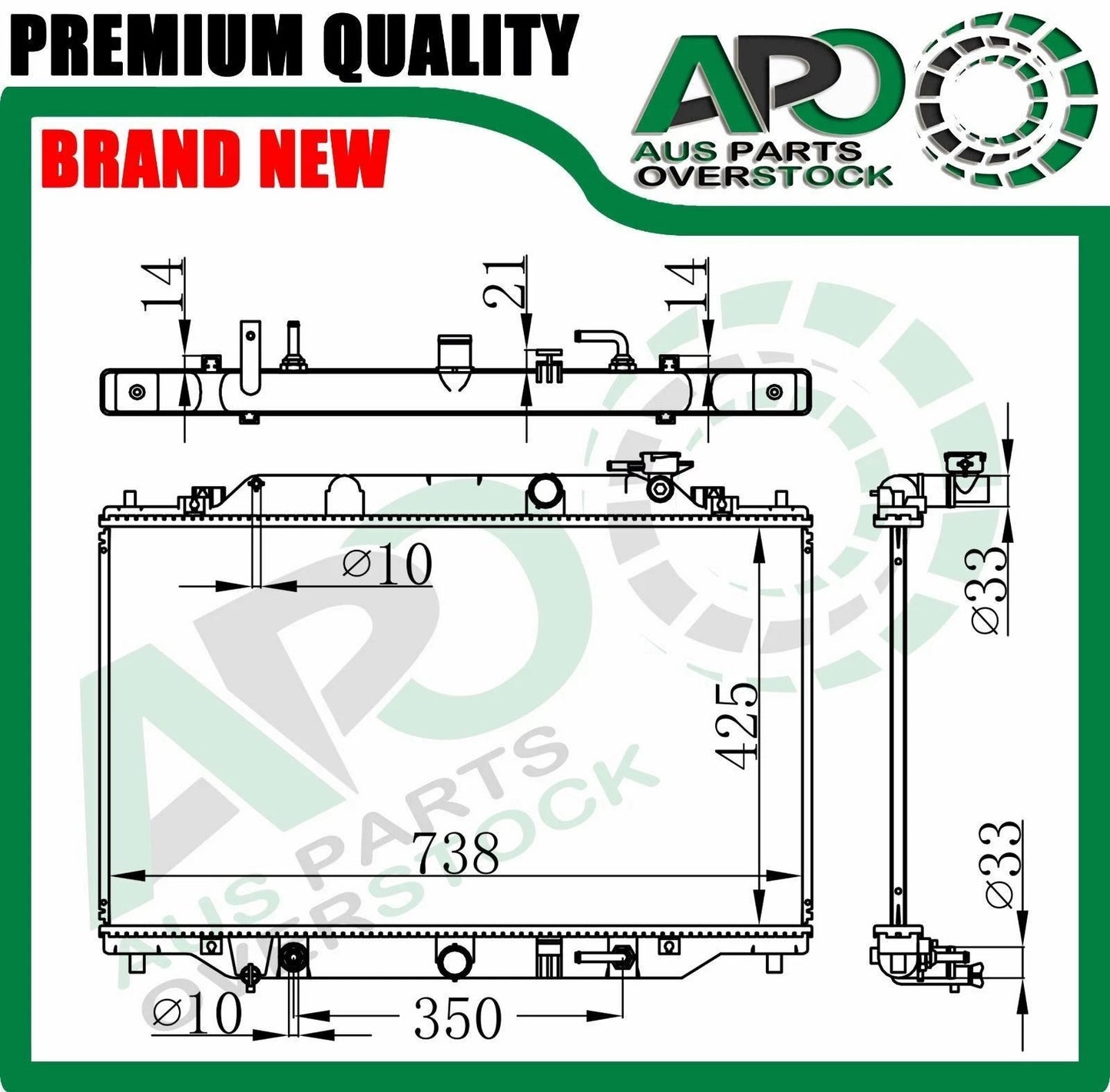 Radiator For MAZDA CX-5 KE GH 2.2L Diesel Auto 11/ 2011-On