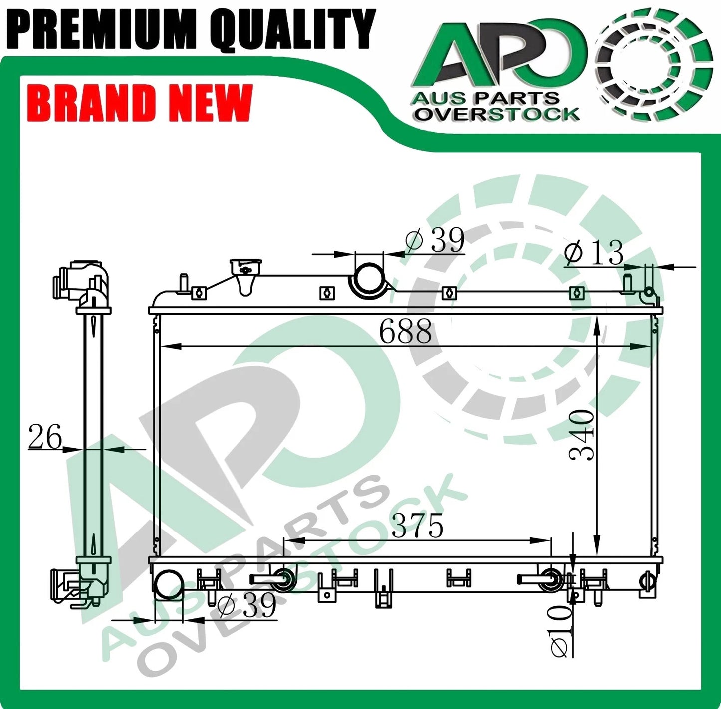 Full Alloy Radiator For SUBARU LIBERTY BL BP BM BR EJ20 2.0L / EJ25 2.5L Auto Manual 2003-2014
