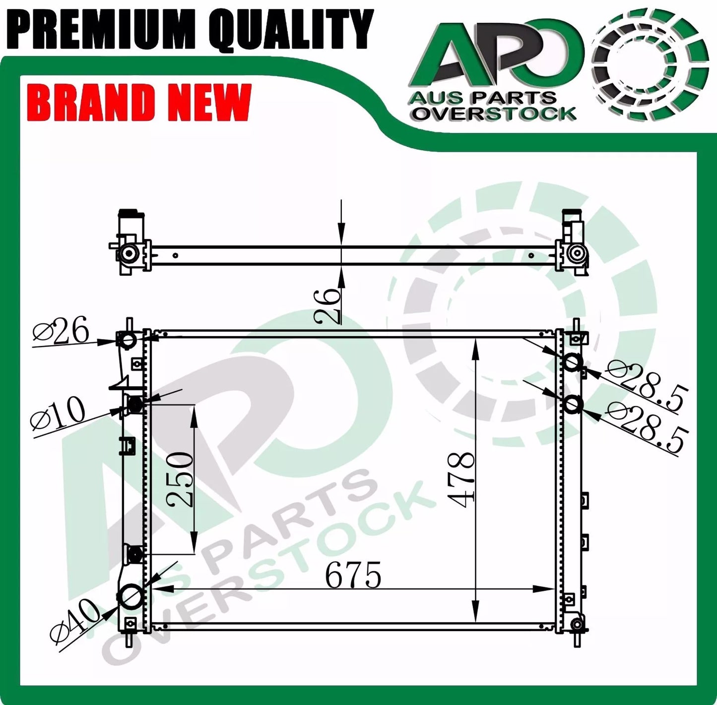 Radiator for SUBARU B9 TRIBECA EZ30 3.0L EZ36D 3.6L Auto Manual 2006-On