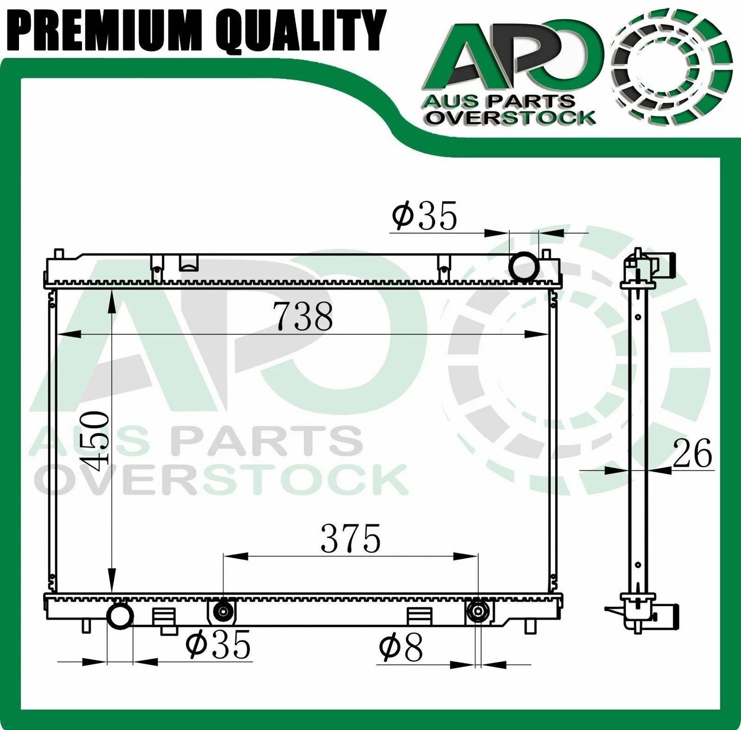 Radiator For INFINITI M45 VK45DE 4.5L V8 Auto Manual 2006-2010