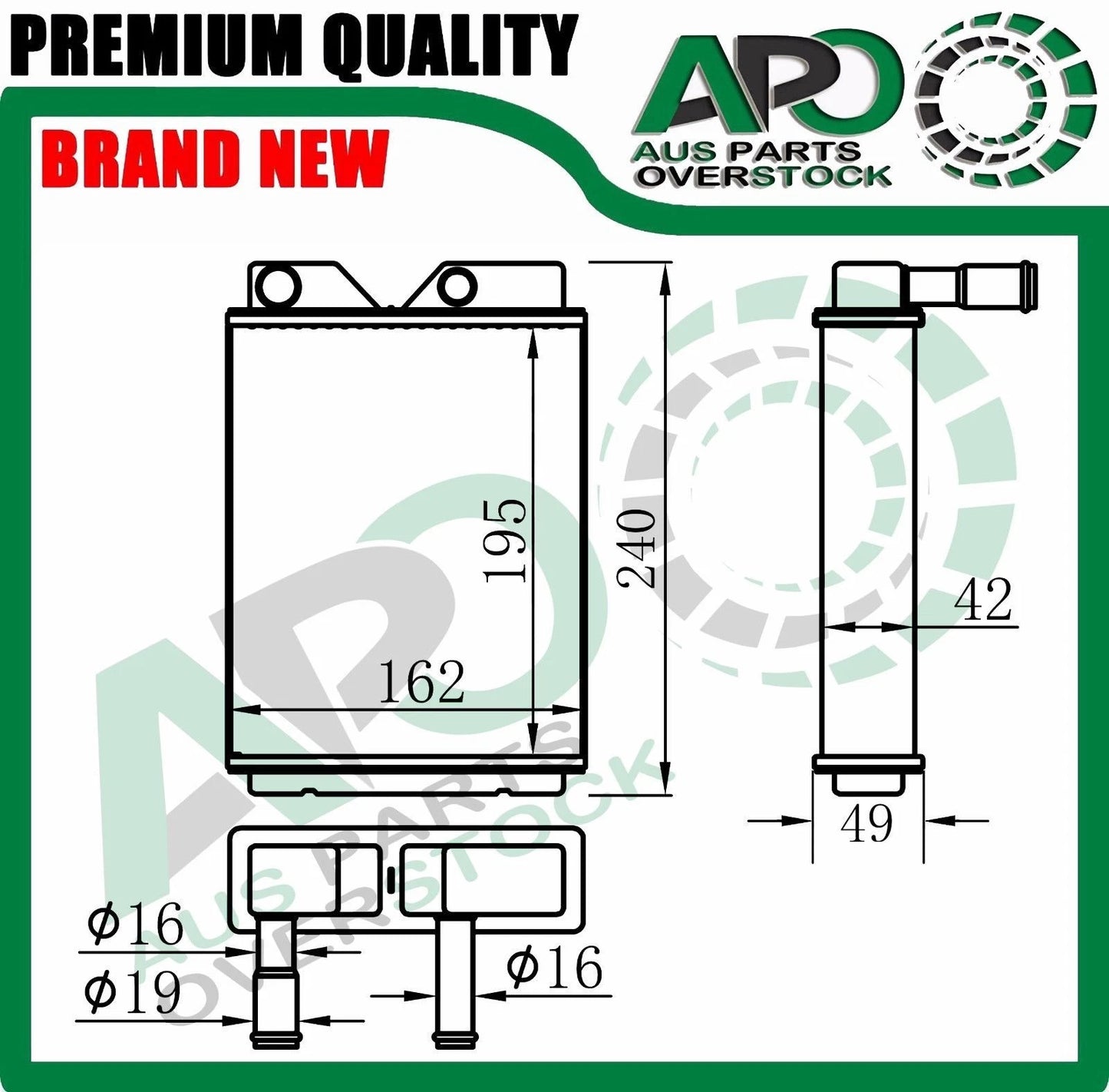 Heater Core For FORD F100 F150 F250 F350 Bronco 1973-1979