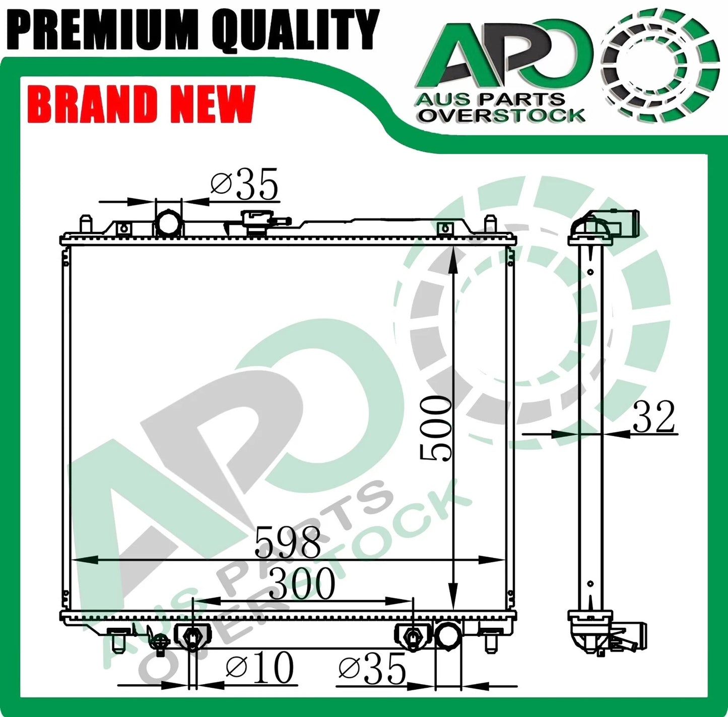 Heavy Duty Radiator For Mitsubishi Pajero NJ NL NK 2.8L Turbo Diesel 1994-2000
