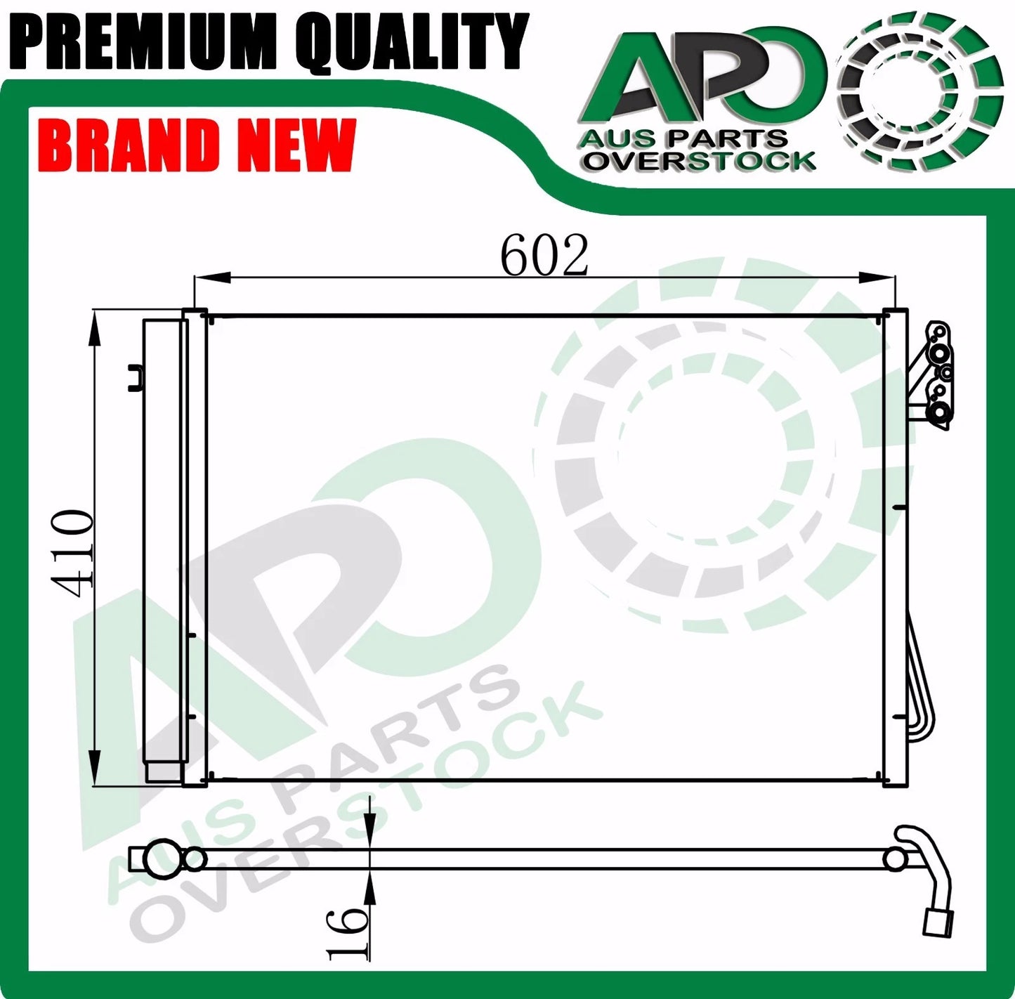 Air Conditioning Condenser for BMW X1 E84 18i 20iX 25iX 28i 28iX 35iX 9/2009-