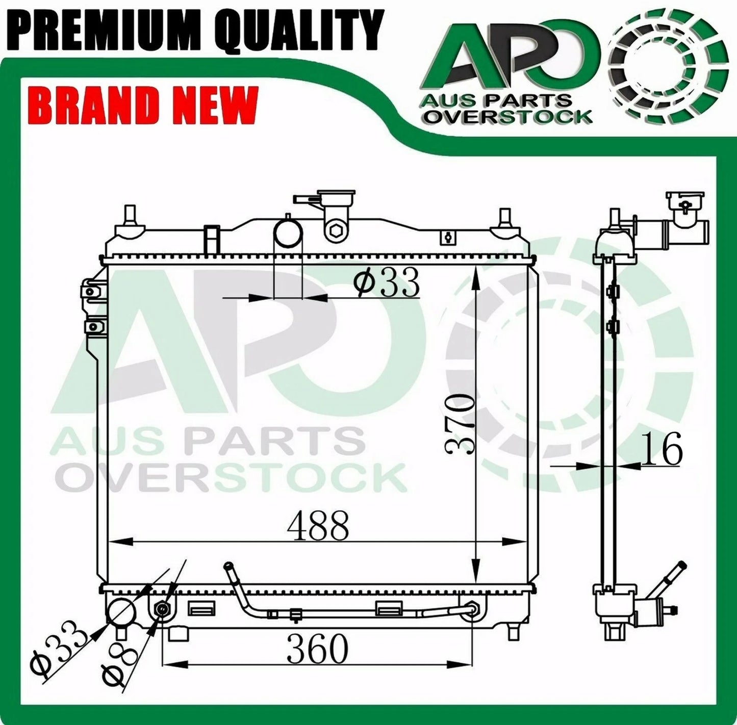 Radiator For HYUNDAI GETZ BU / TB 1.4L 1.6L Auto Manual 2002-On